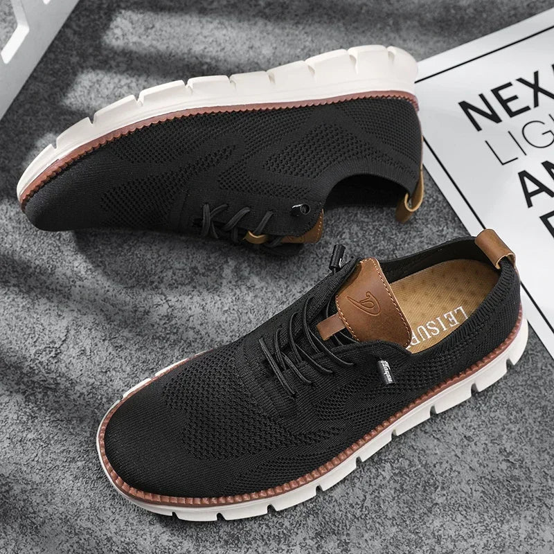 Callum - Men's Orthopedic Lace - Up Sneakers - Sneakers - Black - Parker&Brooks