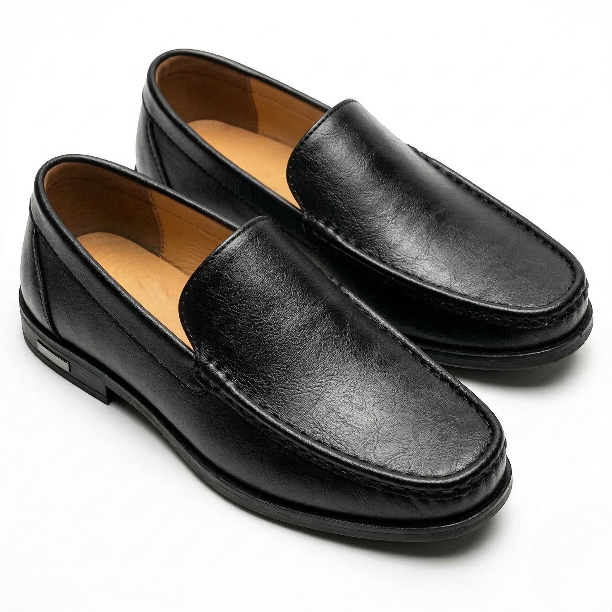 Charlie - Men's Comfortable Slip - on Loafers - Loafers - Black - Parker&Brooks