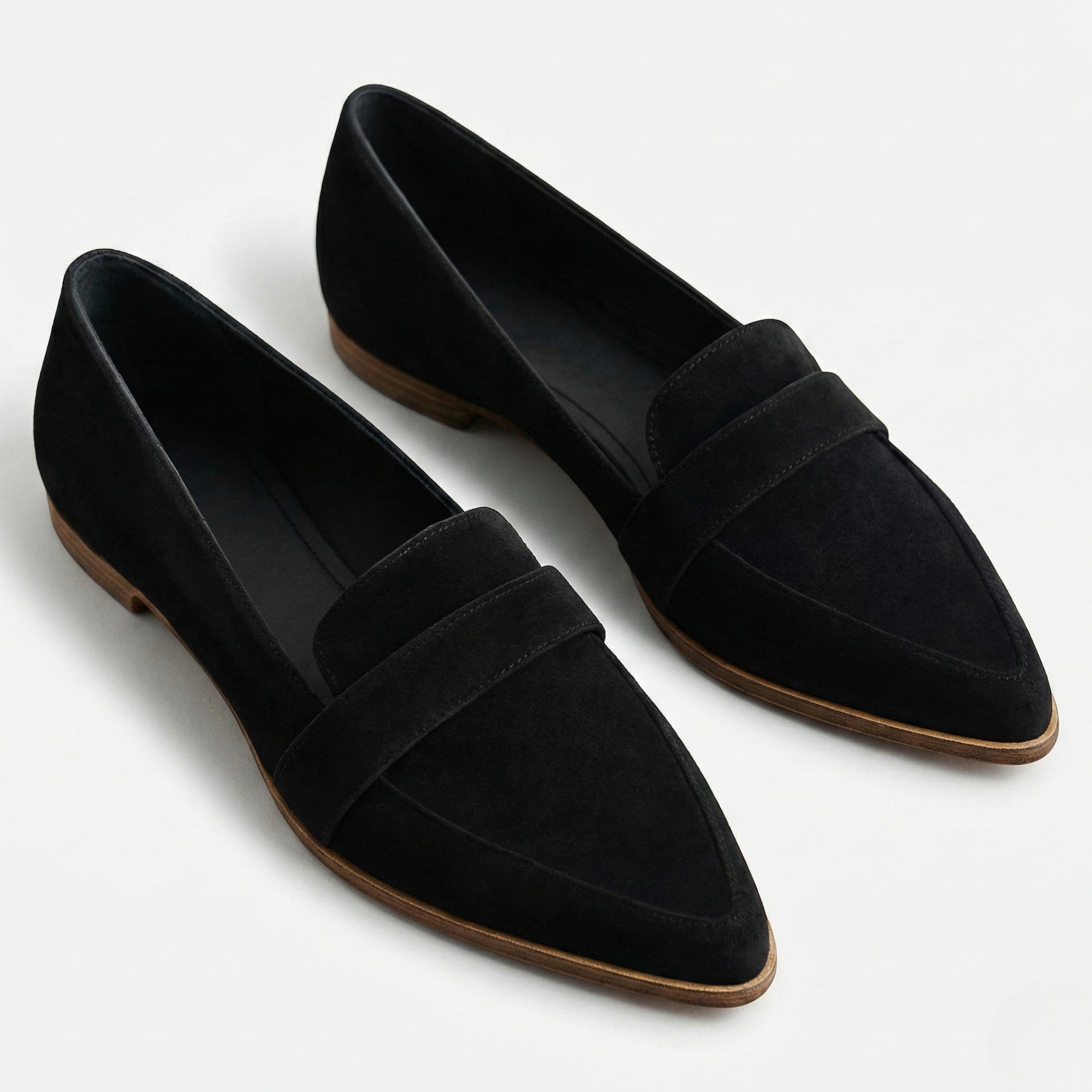 Charlotte - Women's Slip - on Loafers with Contoured Insole - Loafers - Black - Parker&Brooks