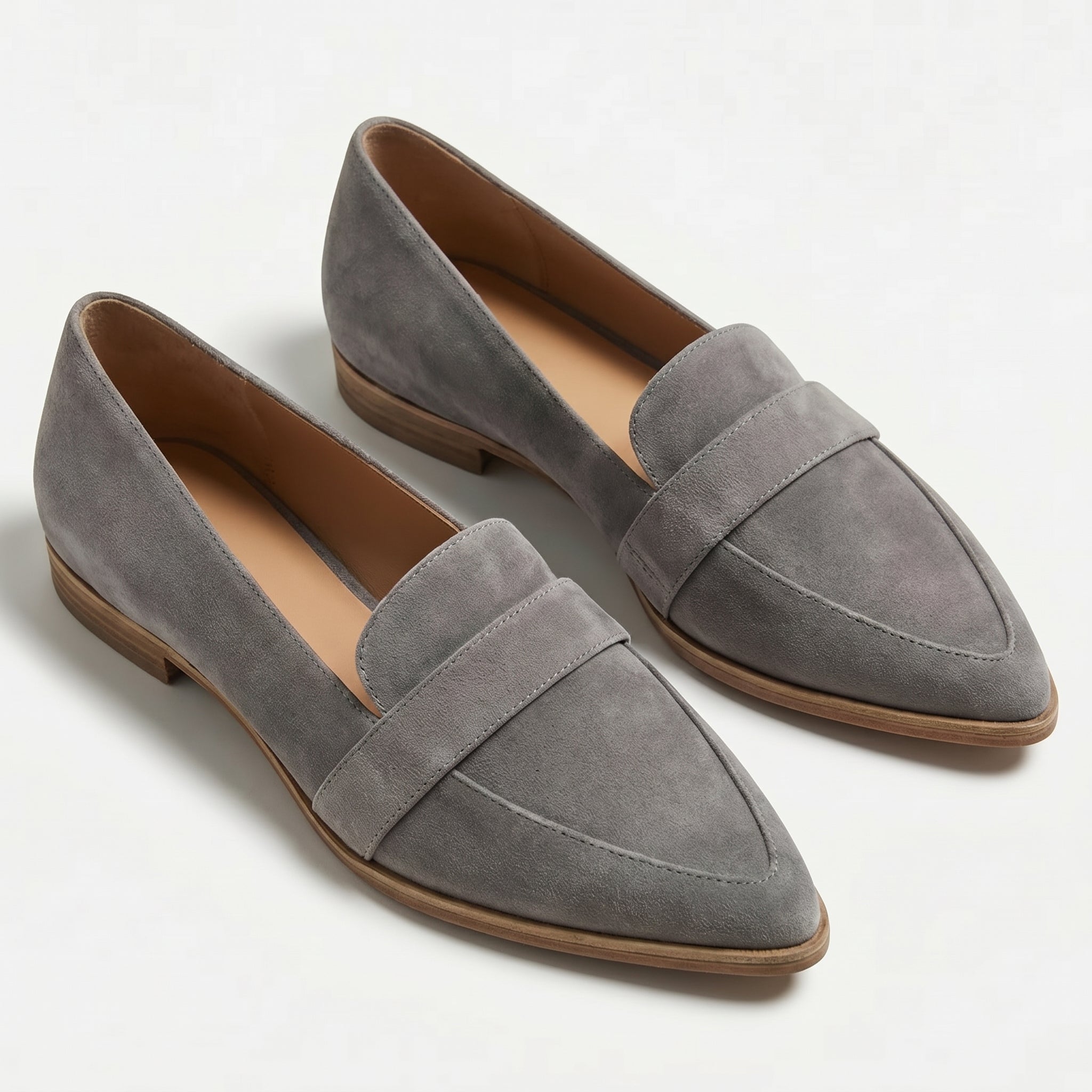 Charlotte - Women's Slip - on Loafers with Contoured Insole - Loafers - Gray - Parker&Brooks