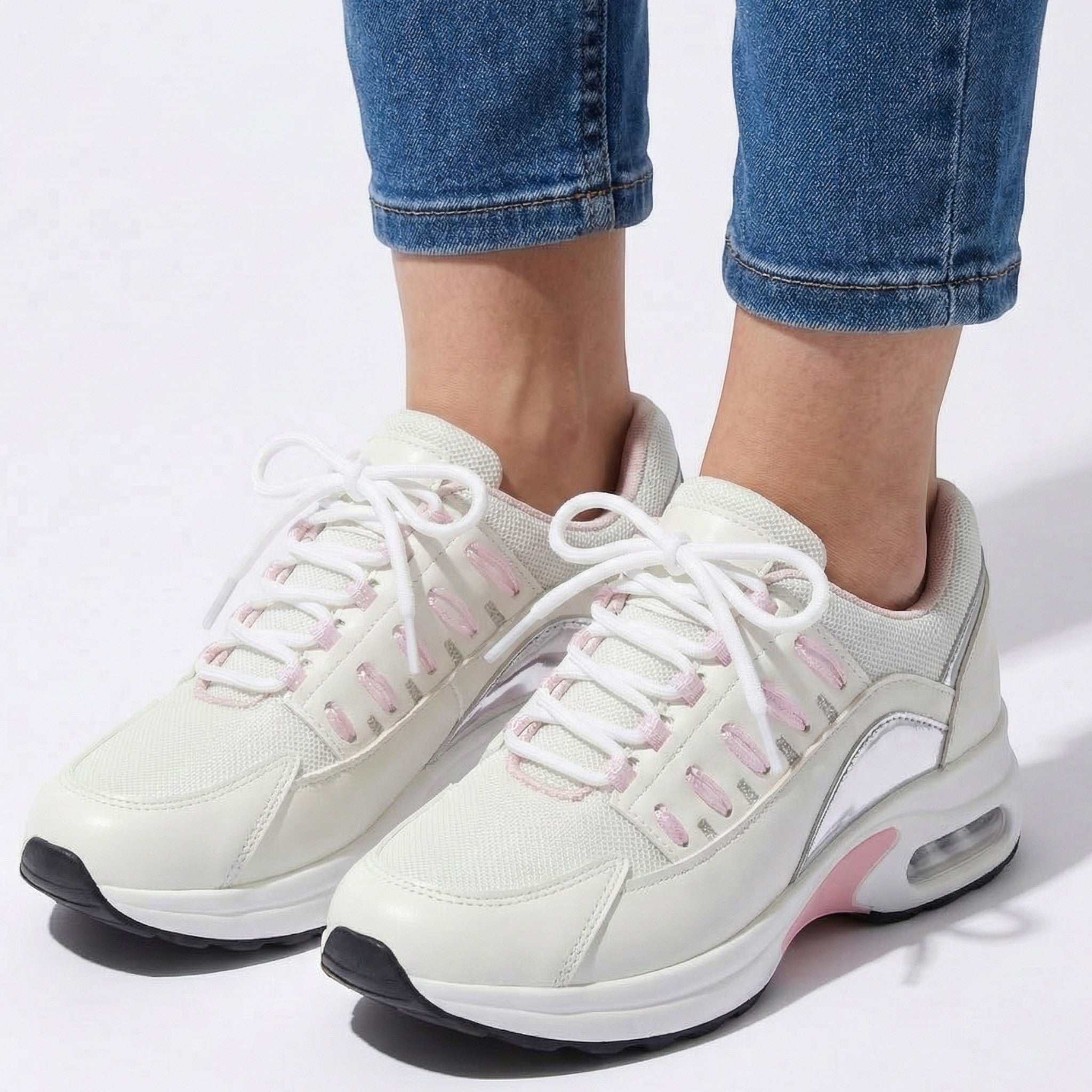 Chloe - Women's Orthopedic Cushioned Sneaker - Shoes - White - Parker&Brooks