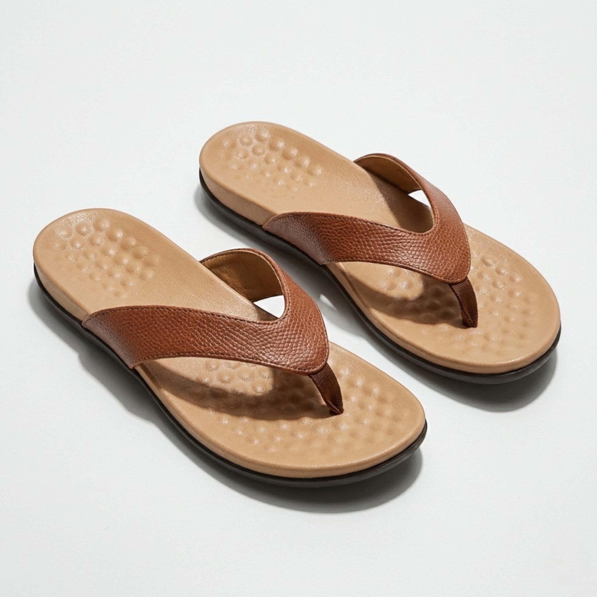 Chloe - Women's Orthopedic Flat Sandals - Sandal - Brown - Parker&Brooks