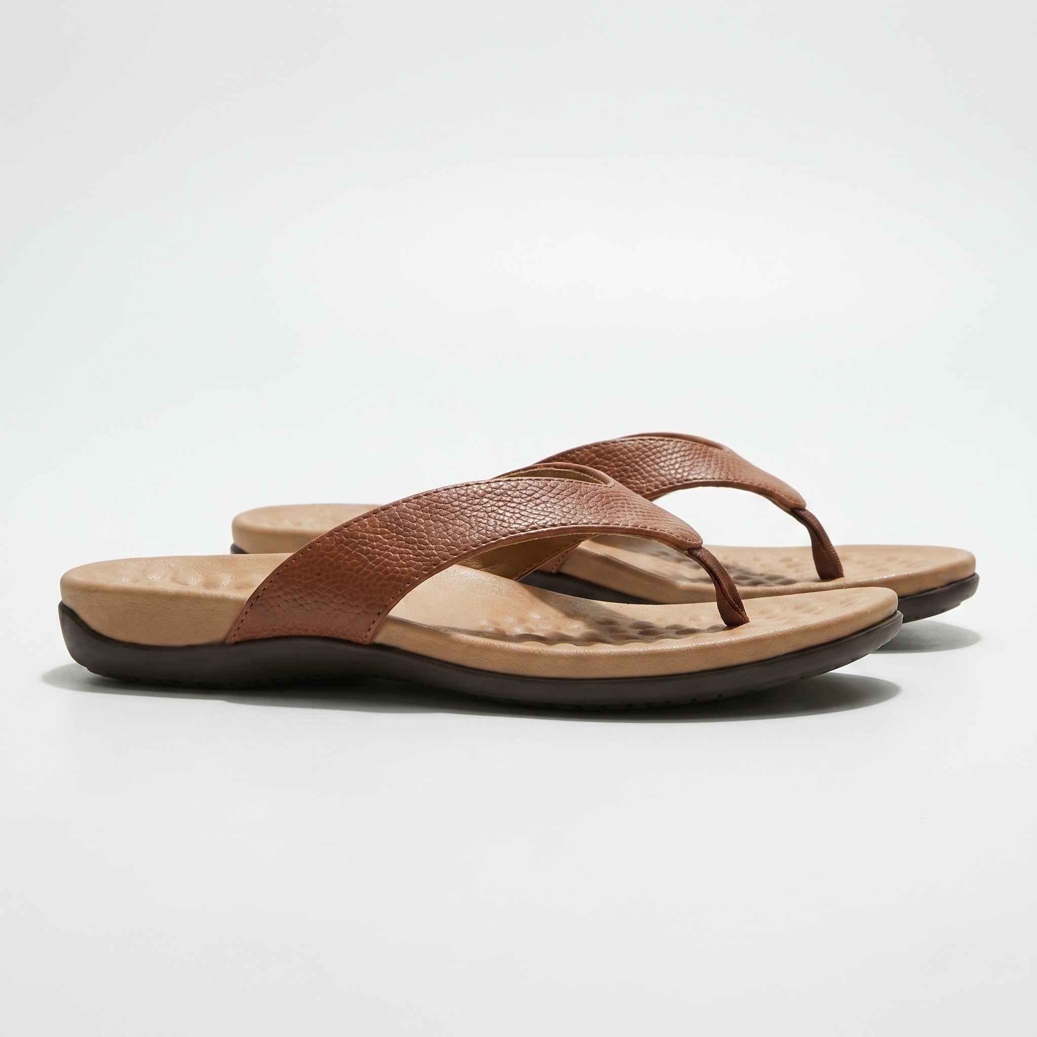 Chloe - Women's Orthopedic Flat Sandals - Sandal - Brown - Parker&Brooks