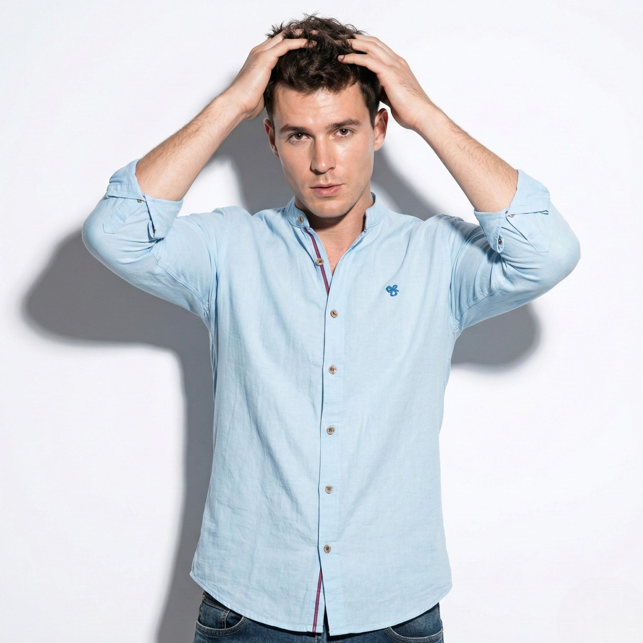 Christopher – Men’s Long Sleeve Shirt with Classic Collar