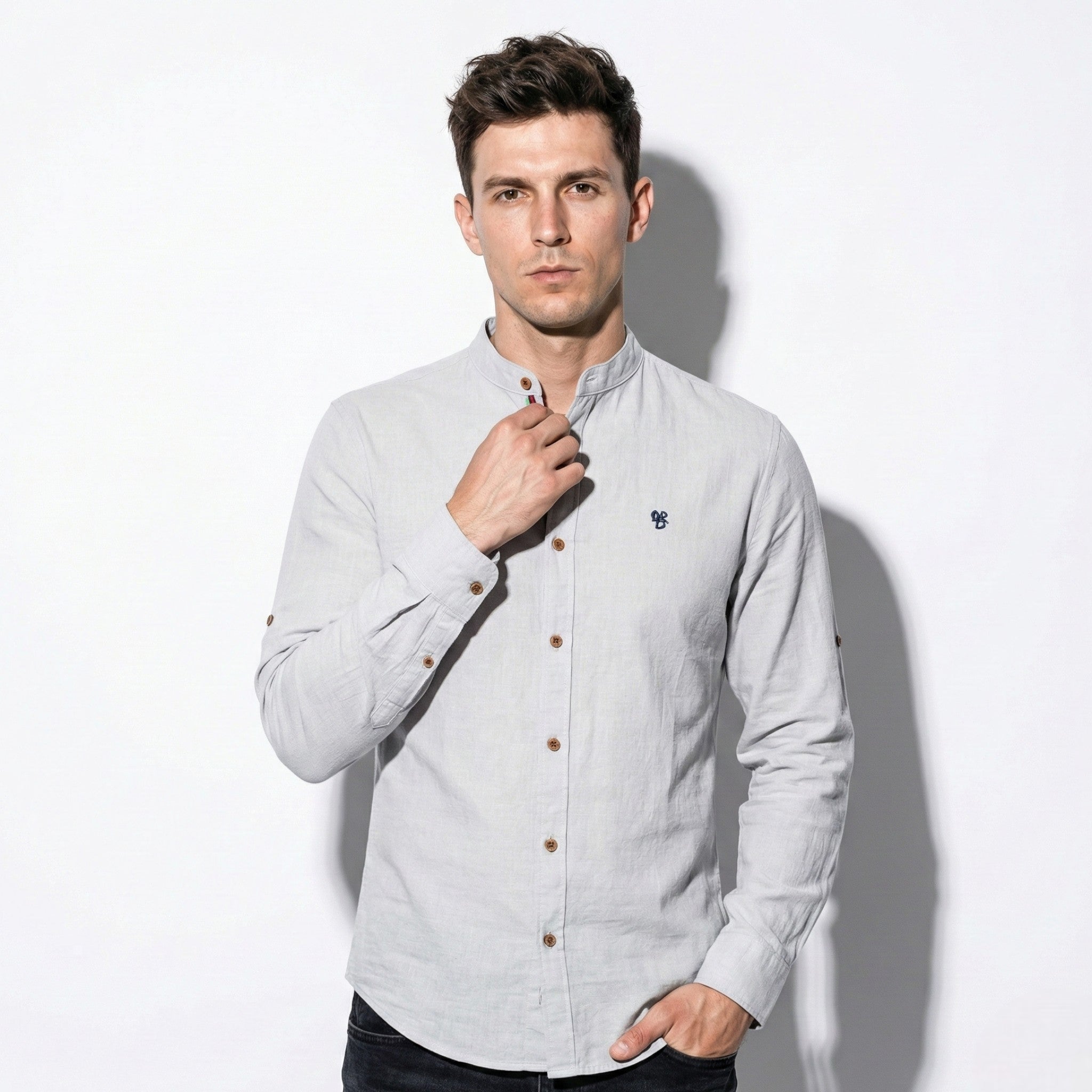 Christopher – Men’s Long Sleeve Shirt with Classic Collar