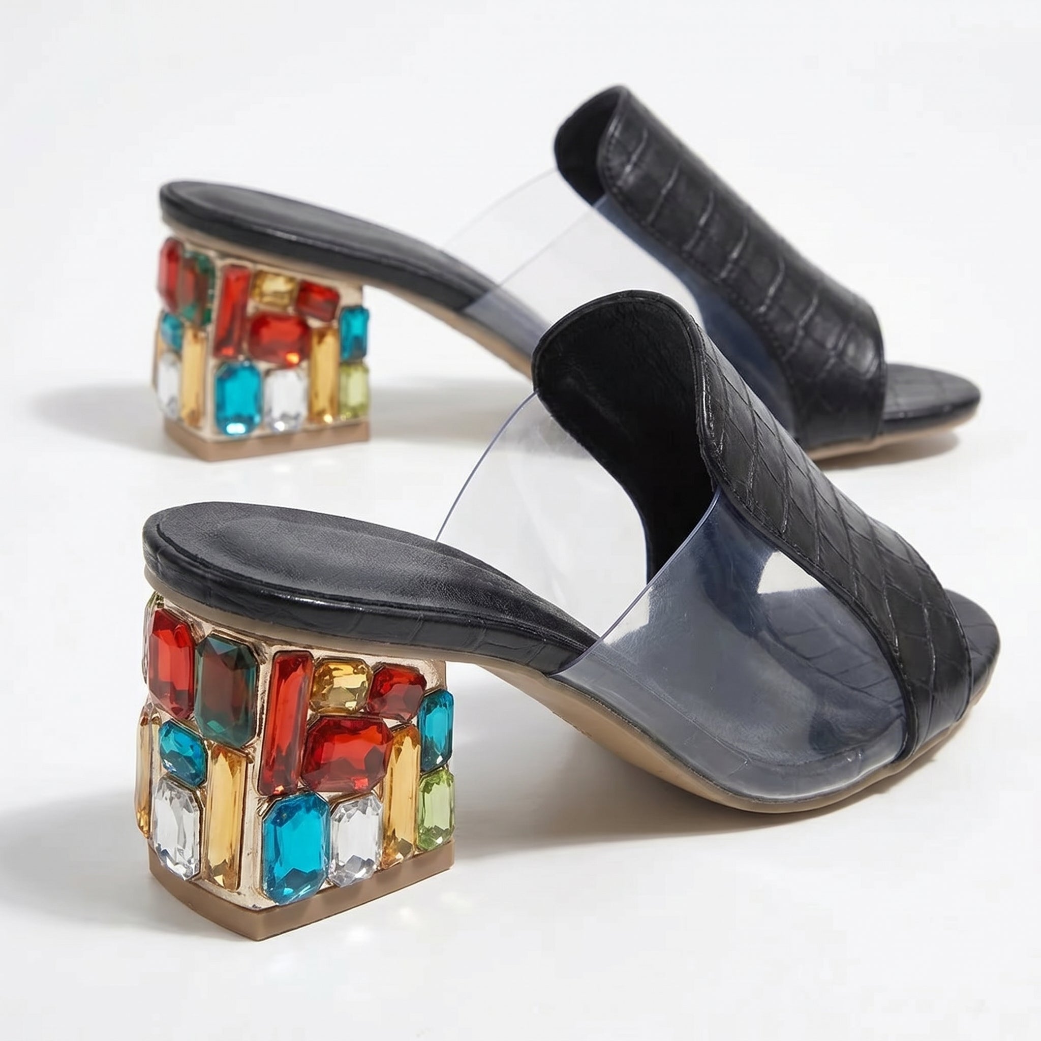Clara - Women's Block Heel Sandals - Sandals - Black - Parker&Brooks