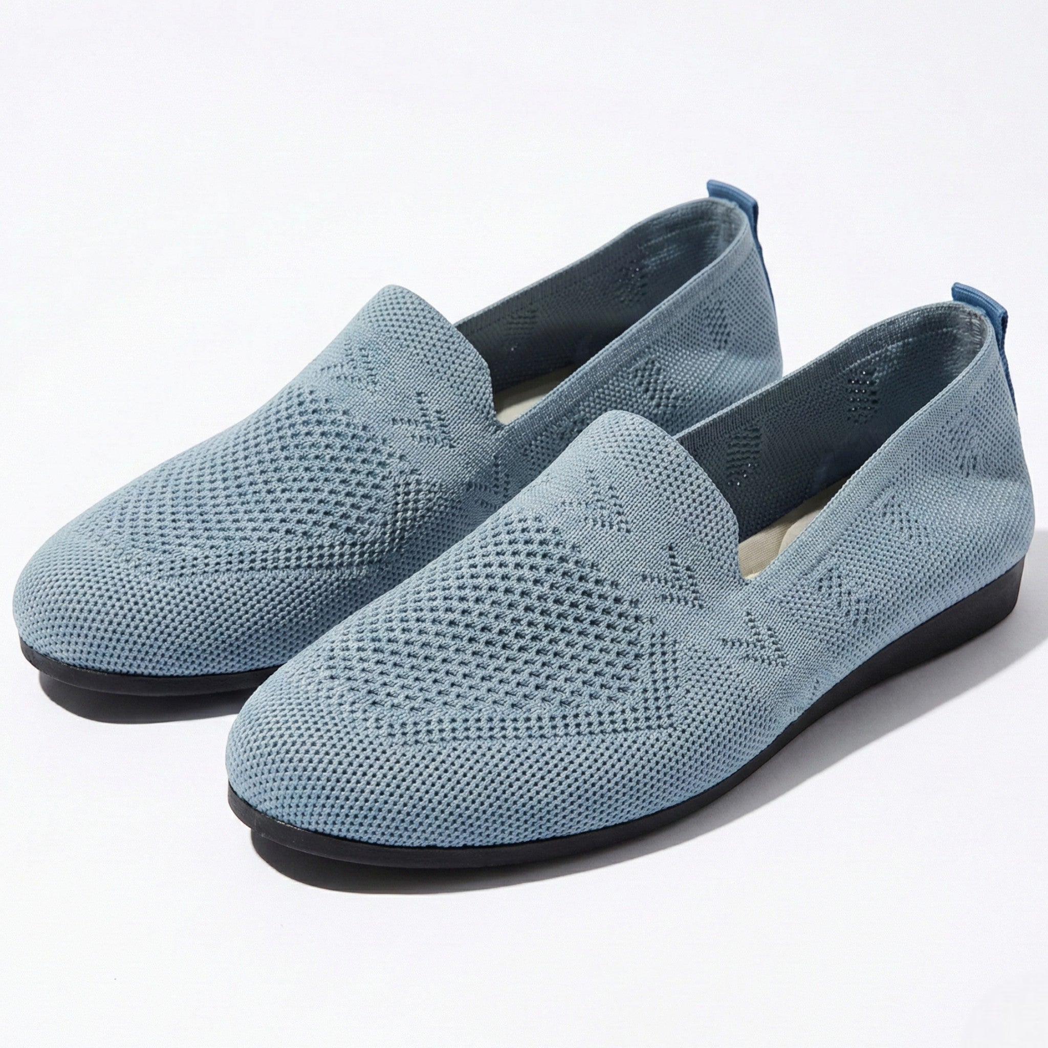 Clara - Women's Breathable Slip - On Flats - Shoes - Blue - Parker&Brooks