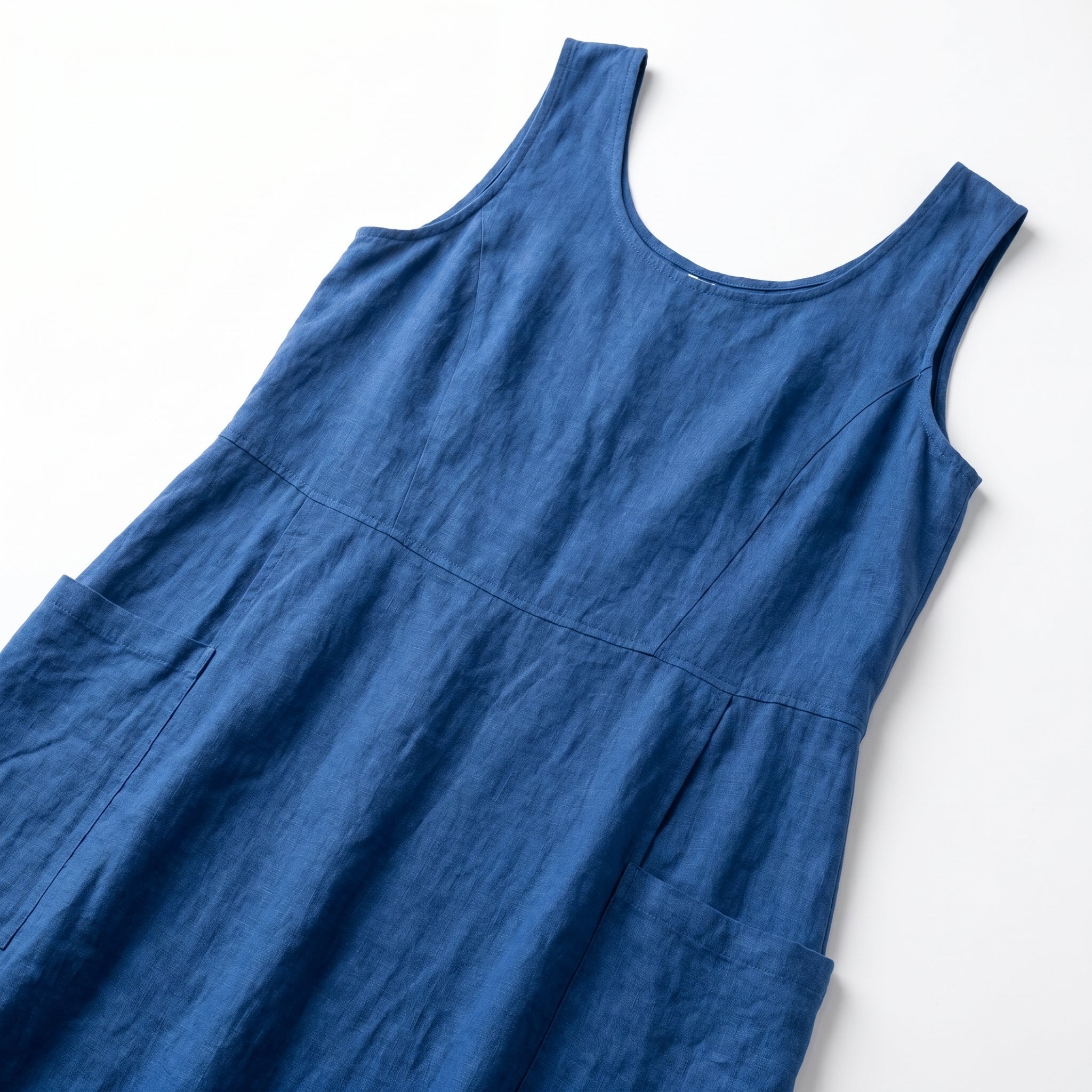 Clara - Women's Sleeveless Relaxed Fit Summer Maxi Dress - Dress - Blue - Parker&Brooks