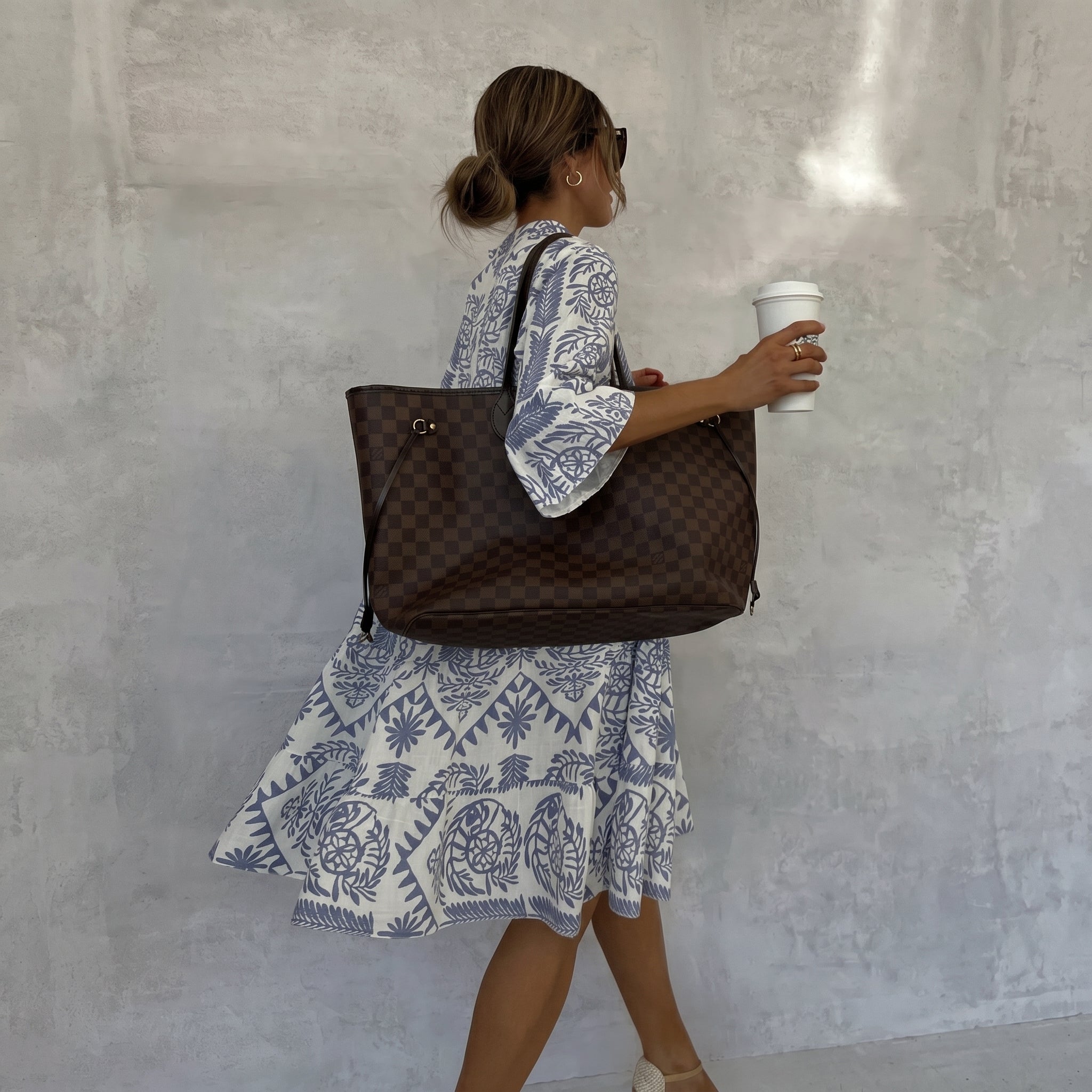 Clara - Women's Summer Button - Down Long Sleeve Midi Dress - Midi Dress - Blue - Parker&Brooks