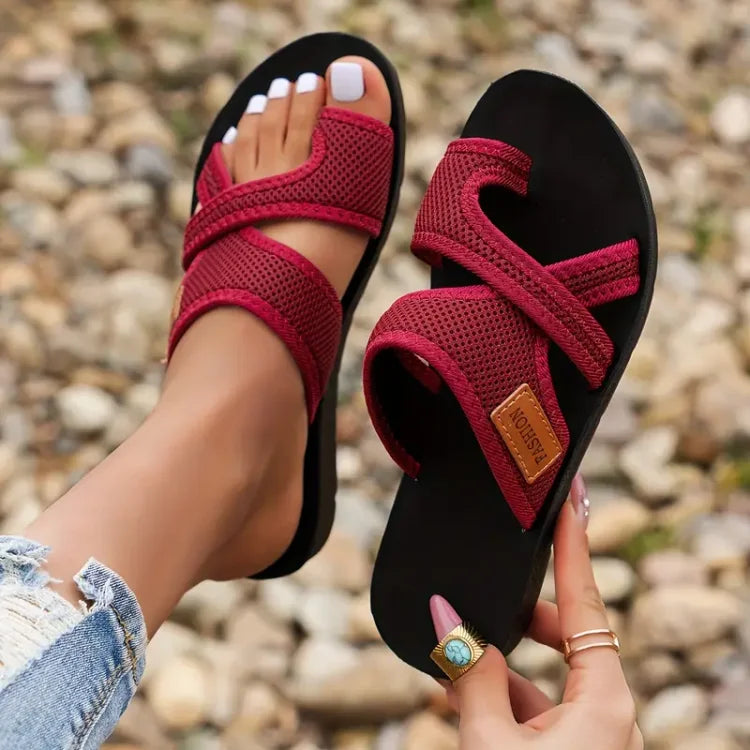 Zara - Women's Orthopedic Cross Strap Flat Sandals