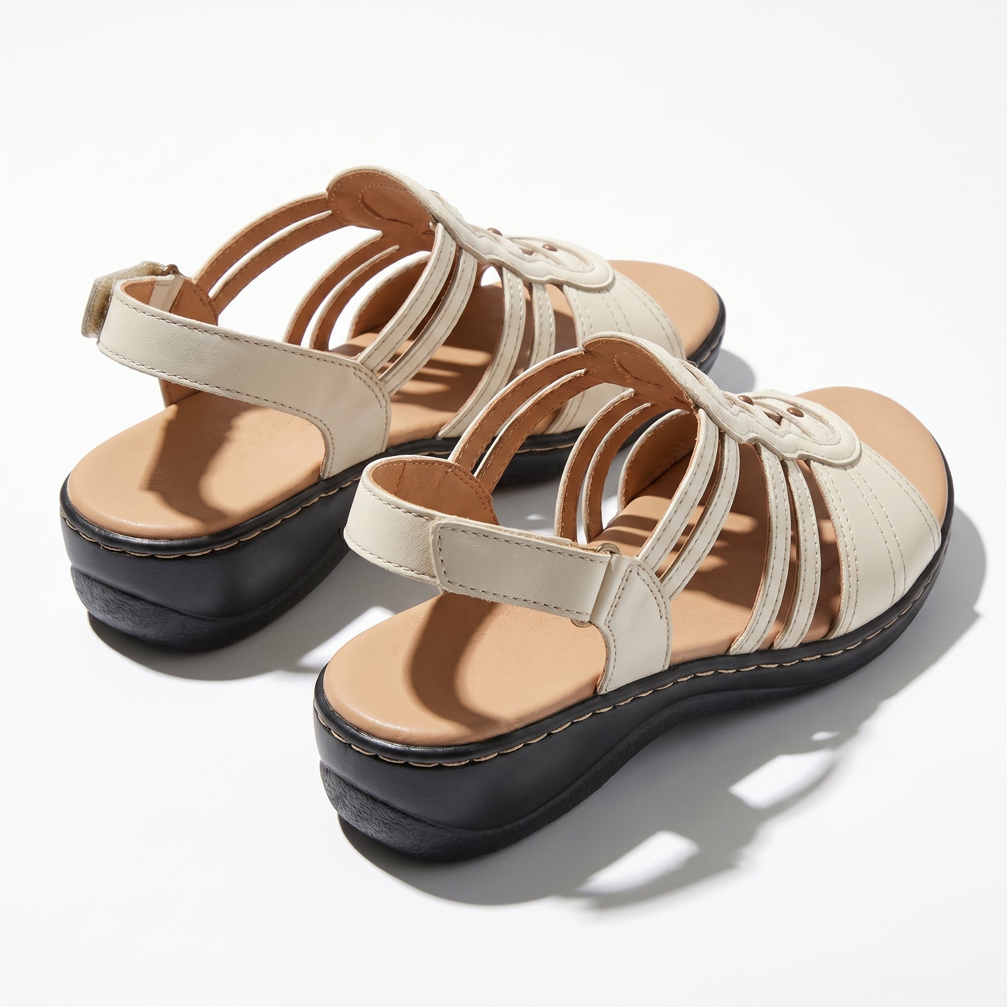 Daisy - Women's Strap Slingback Sandals - Sandals - White - Parker&Brooks