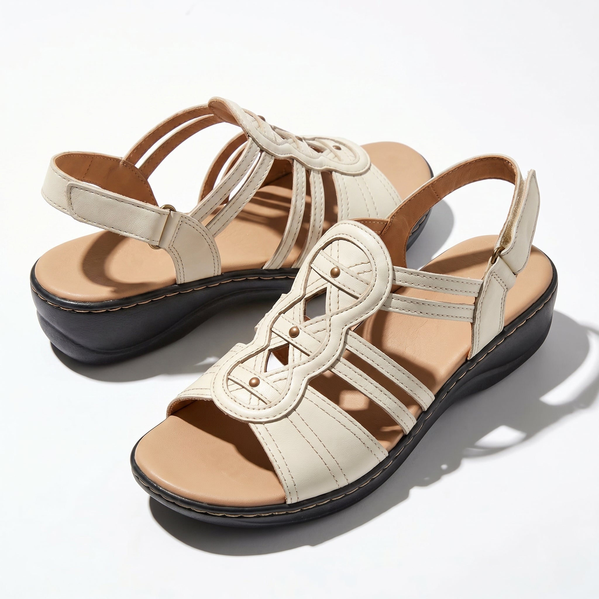 Daisy - Women's Strap Slingback Sandals - Sandals - White - Parker&Brooks