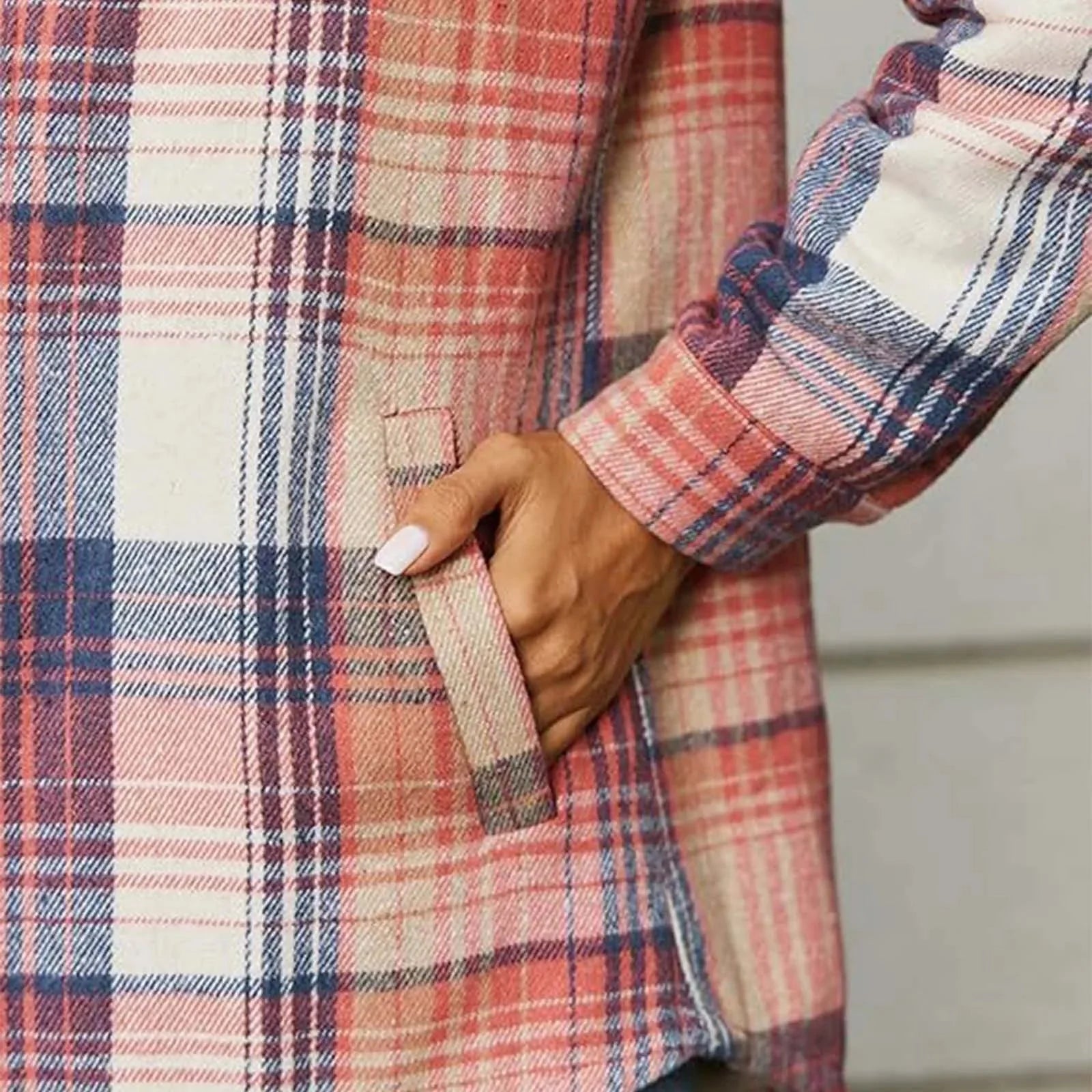 Daniela - Check Jacket with Sherpa Lining