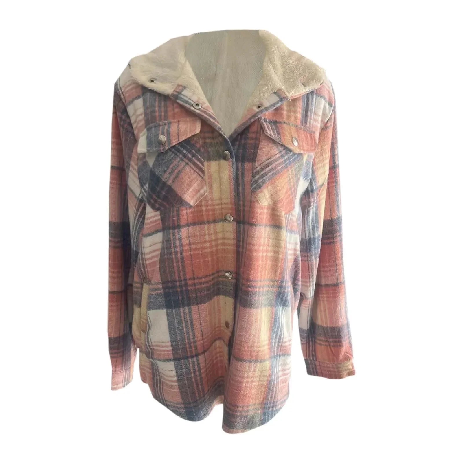 Daniela - Check Jacket with Sherpa Lining