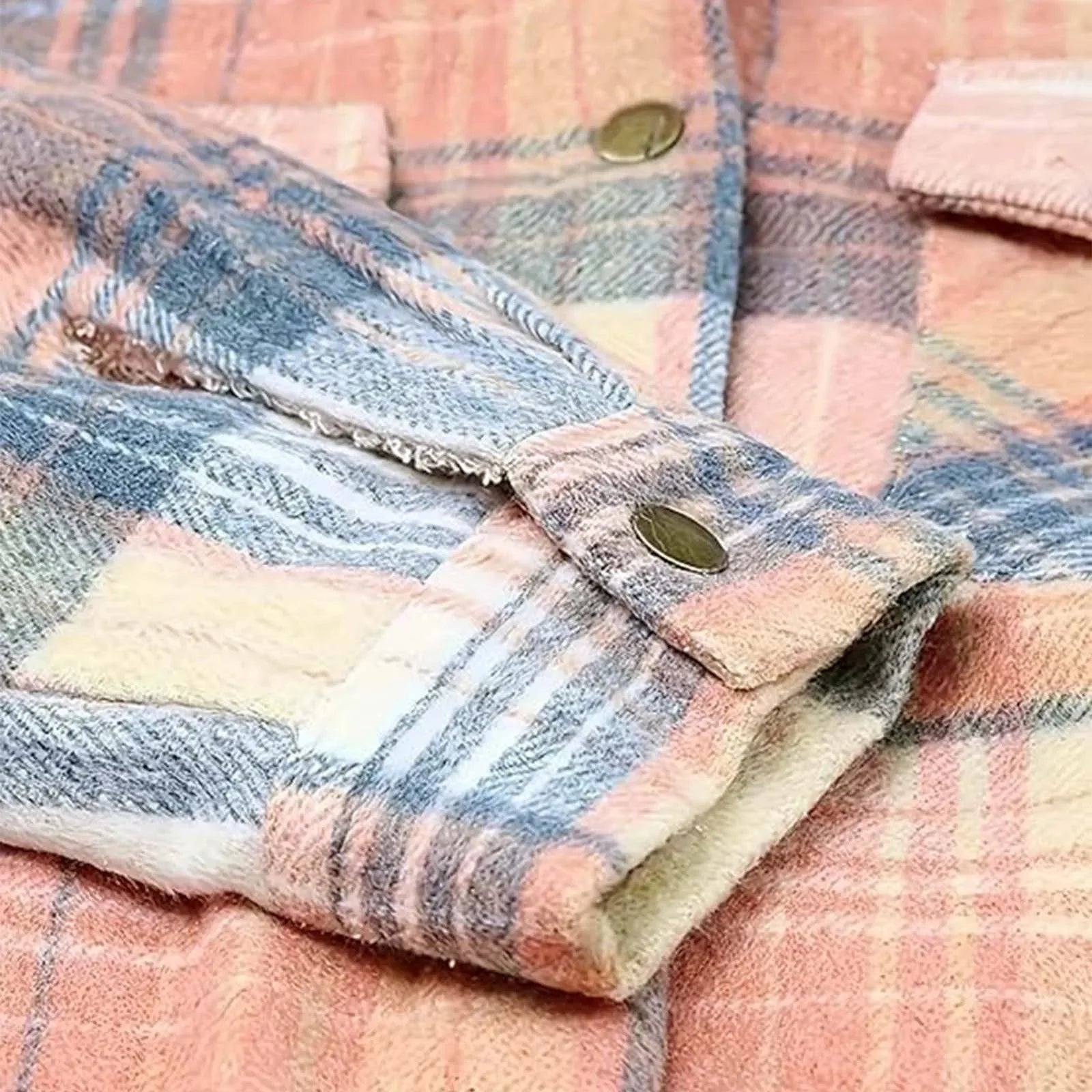 Daniela - Check Jacket with Sherpa Lining