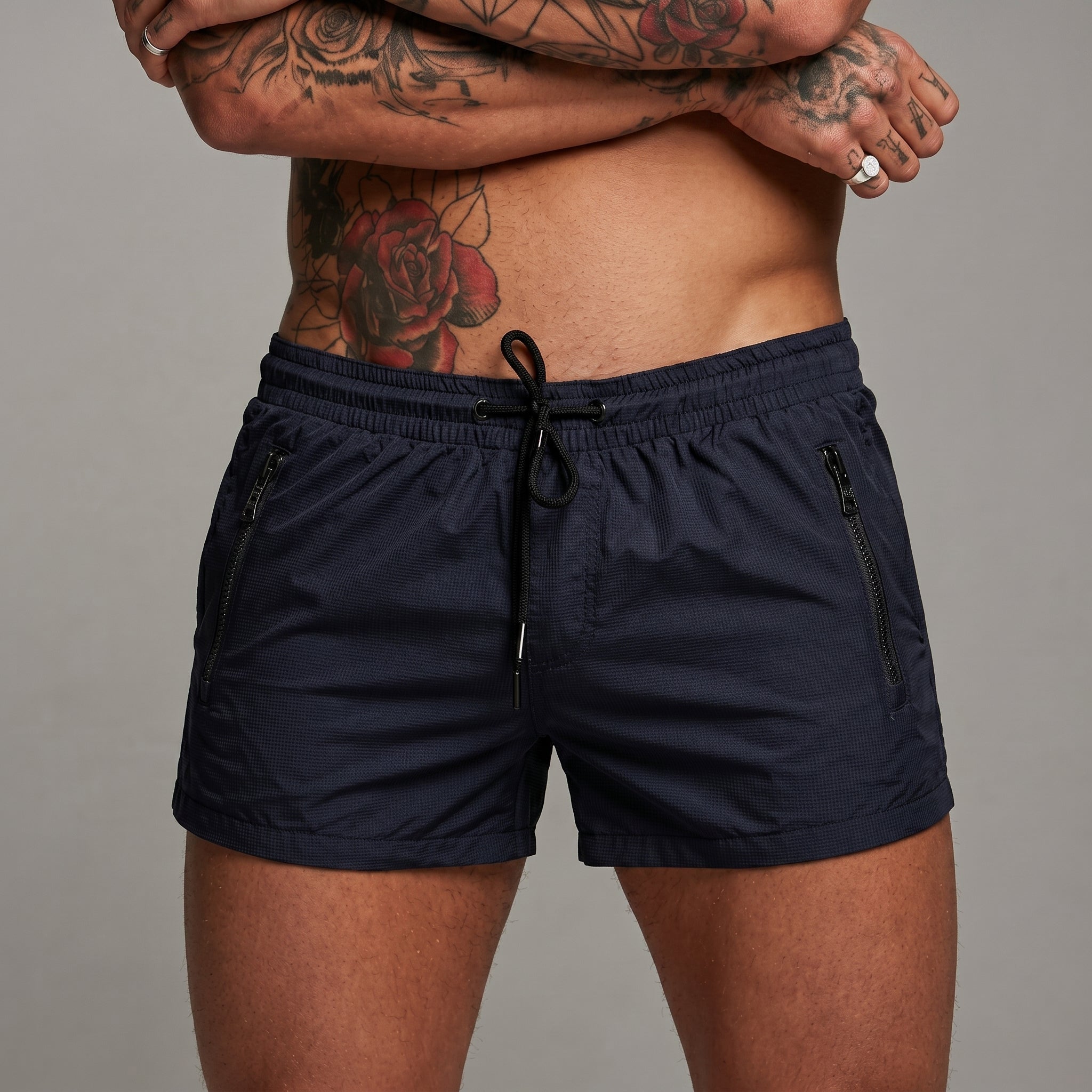 David - Men's Summer Relaxed Fit Swim Shorts with Zip Pockets