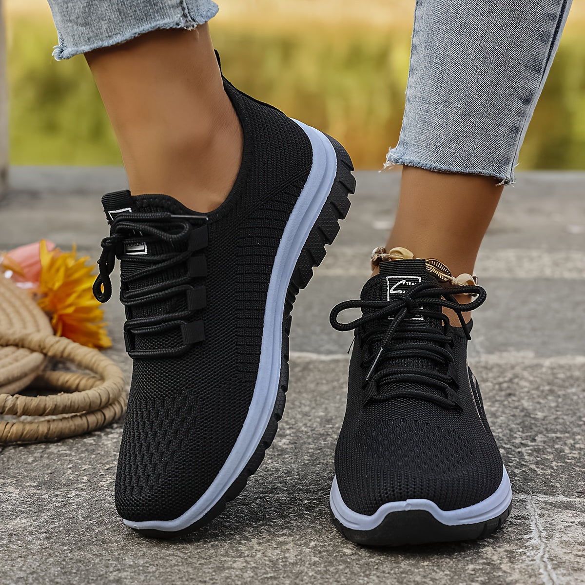 Alice - Women's Orthopedic Lace-Up Sneakers with Cushioned Sole