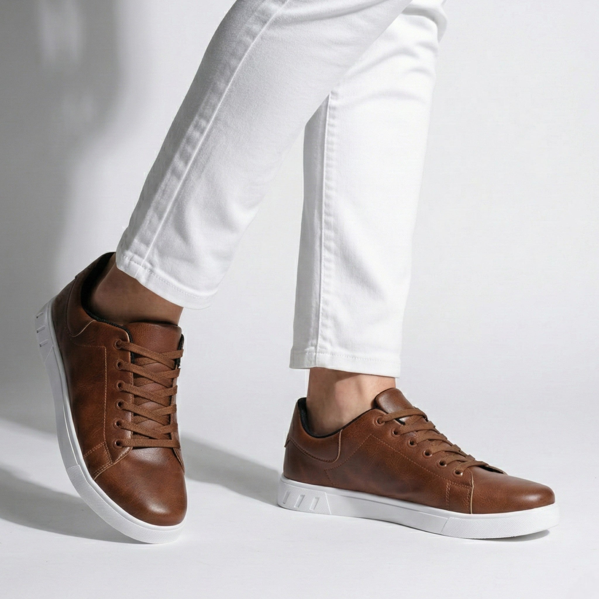 Edward - Men's Leather Low-Top Sneakers