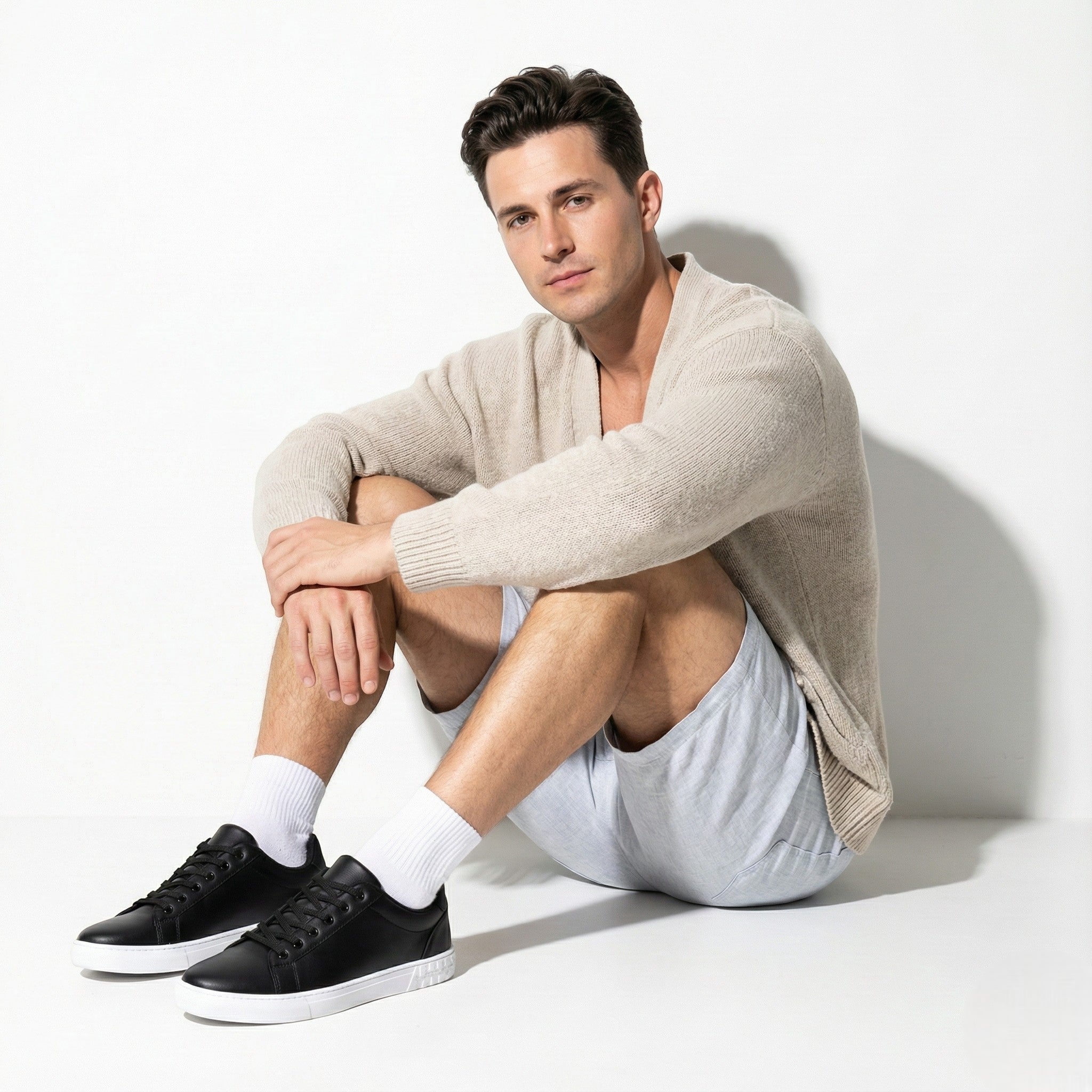 Edward - Men's Leather Low-Top Sneakers