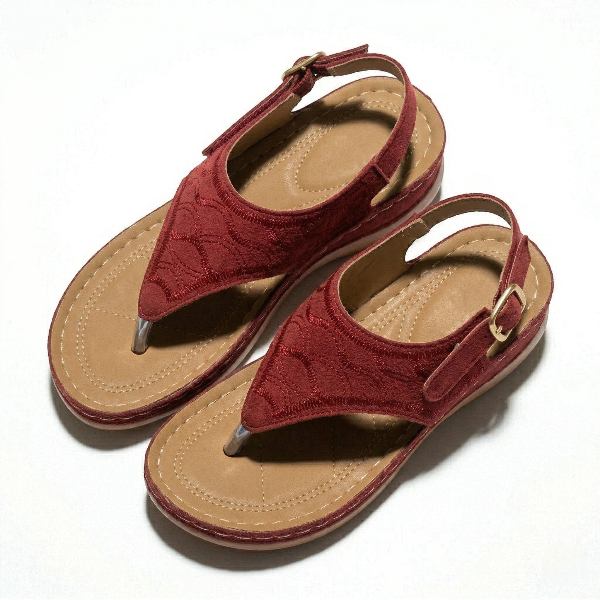 Elena - Women's Breathable Orthopedic Sandals - Sandals - Red - Parker&Brooks