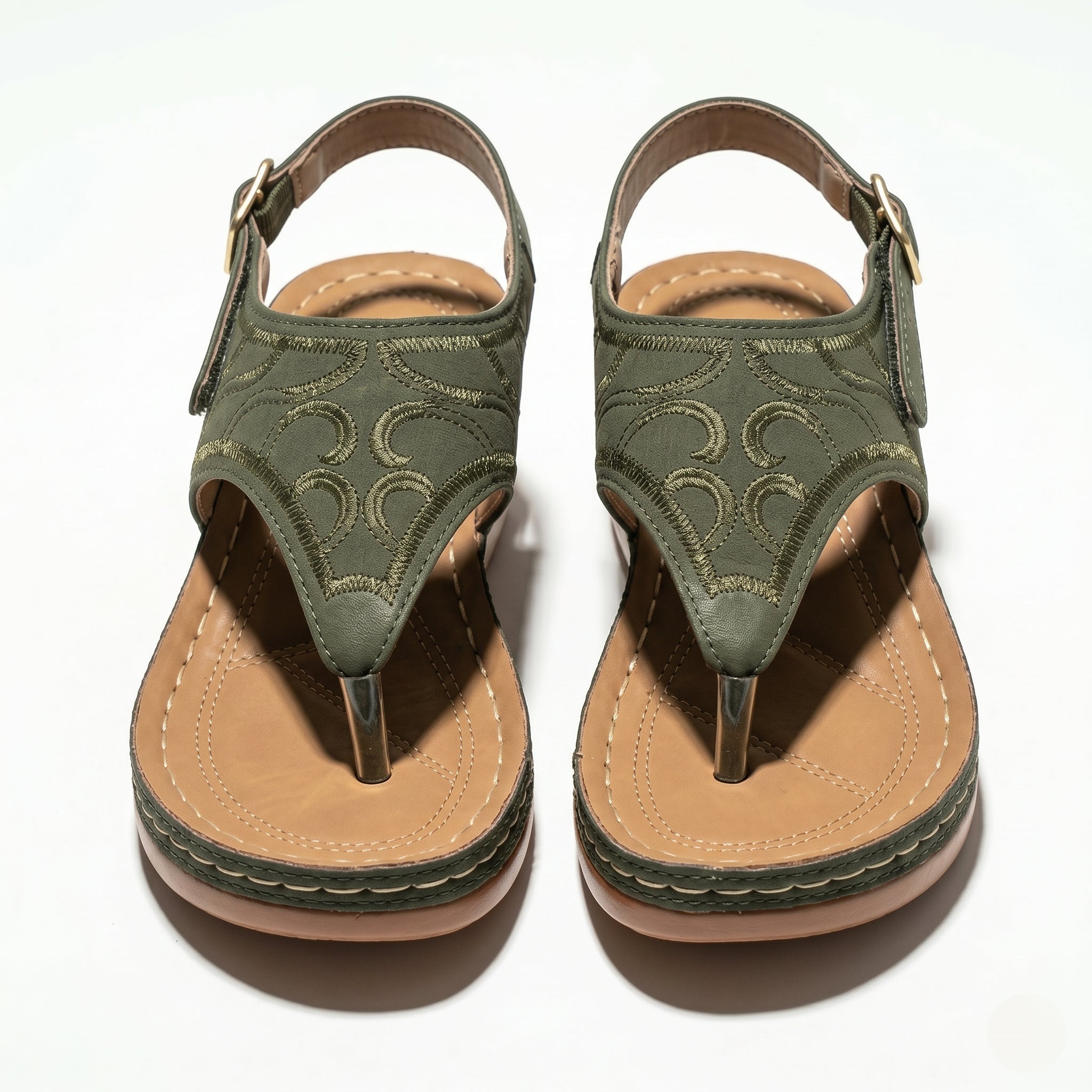 Elena - Women's Breathable Orthopedic Sandals - Sandals - Army Green - Parker&Brooks