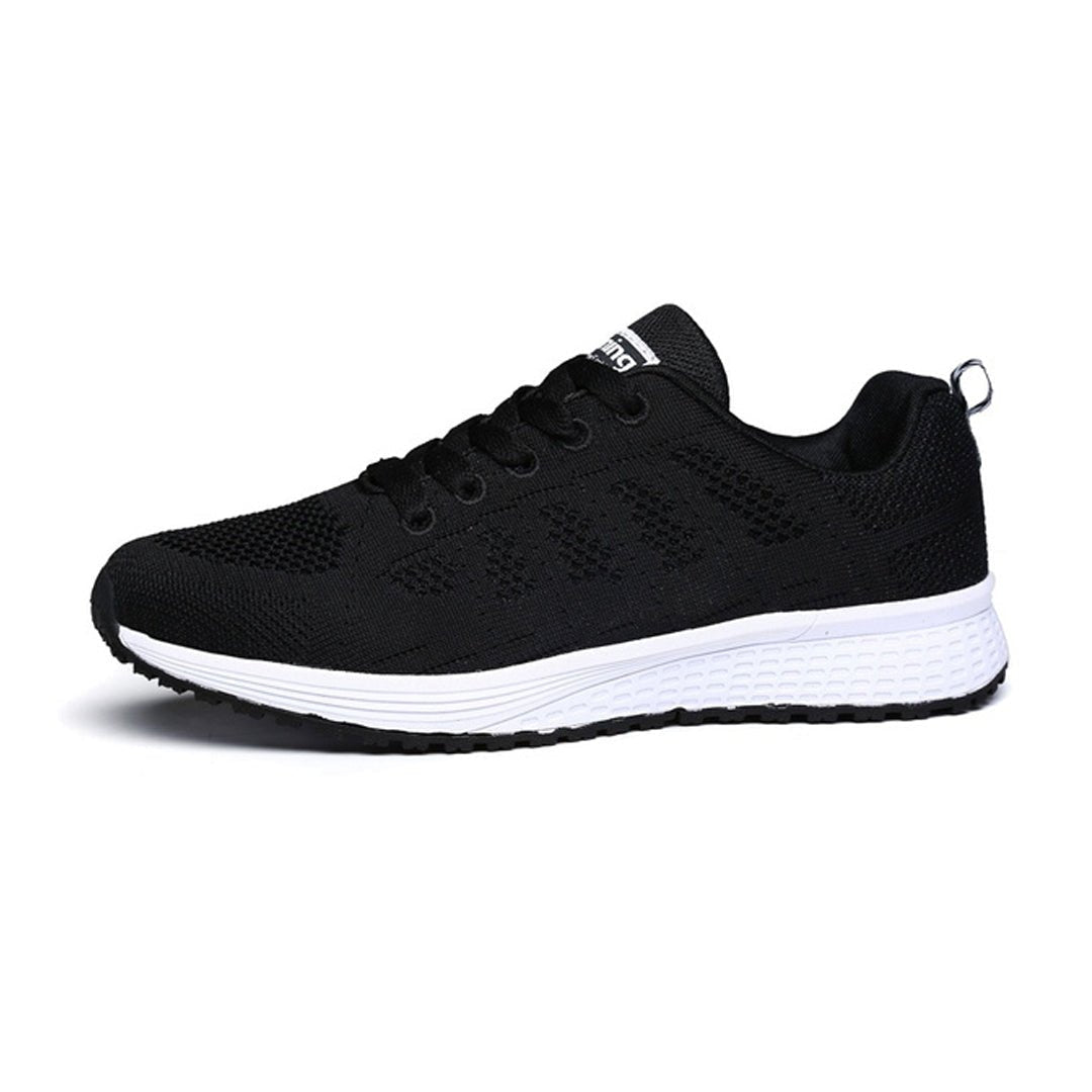 Ella - Women's Breathable Knit Sneakers - Trainers - Black - Parker&Brooks