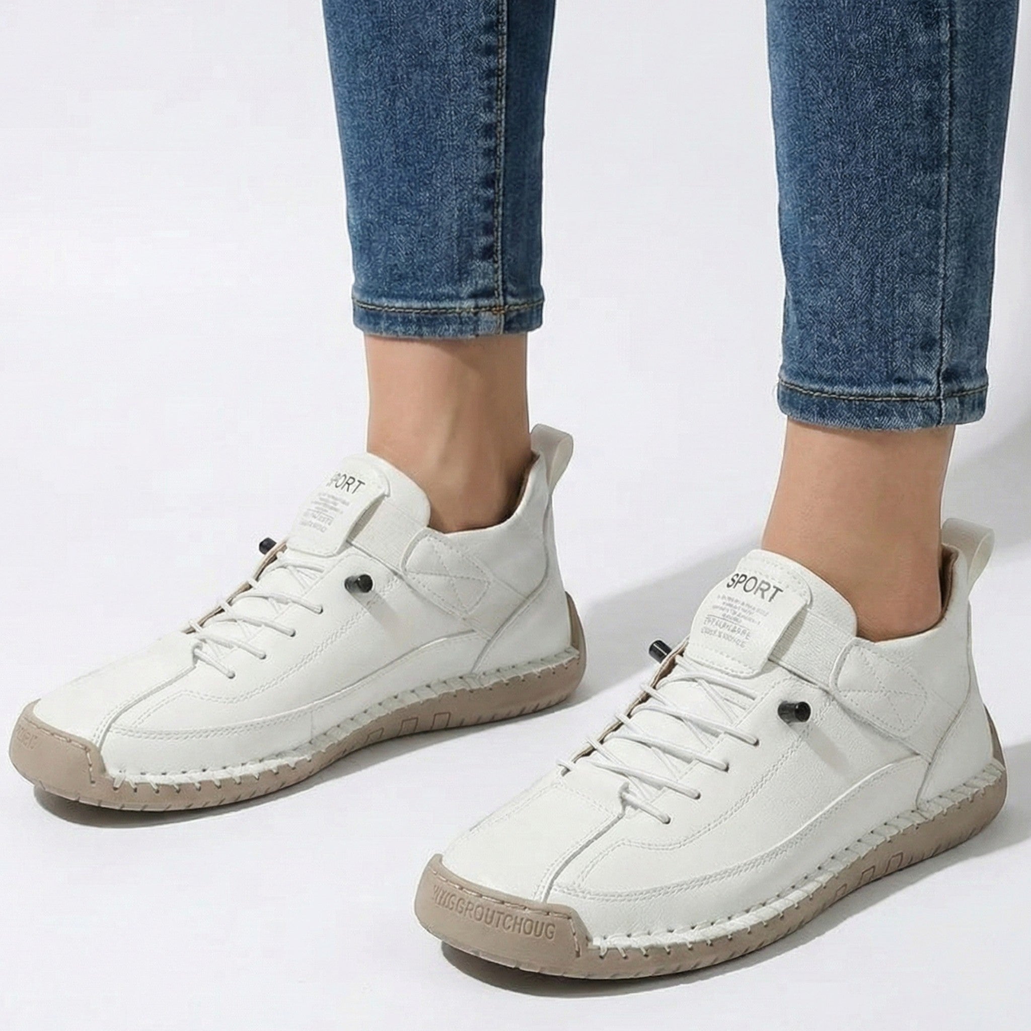 Elodie - Women's Lightweight Sneakers - Sneakers - White - Parker&Brooks