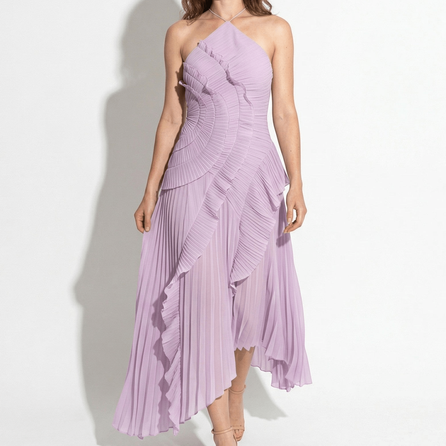 Emma - Women's Summer Halter Maxi Dress - Dress - Purple - Parker&Brooks