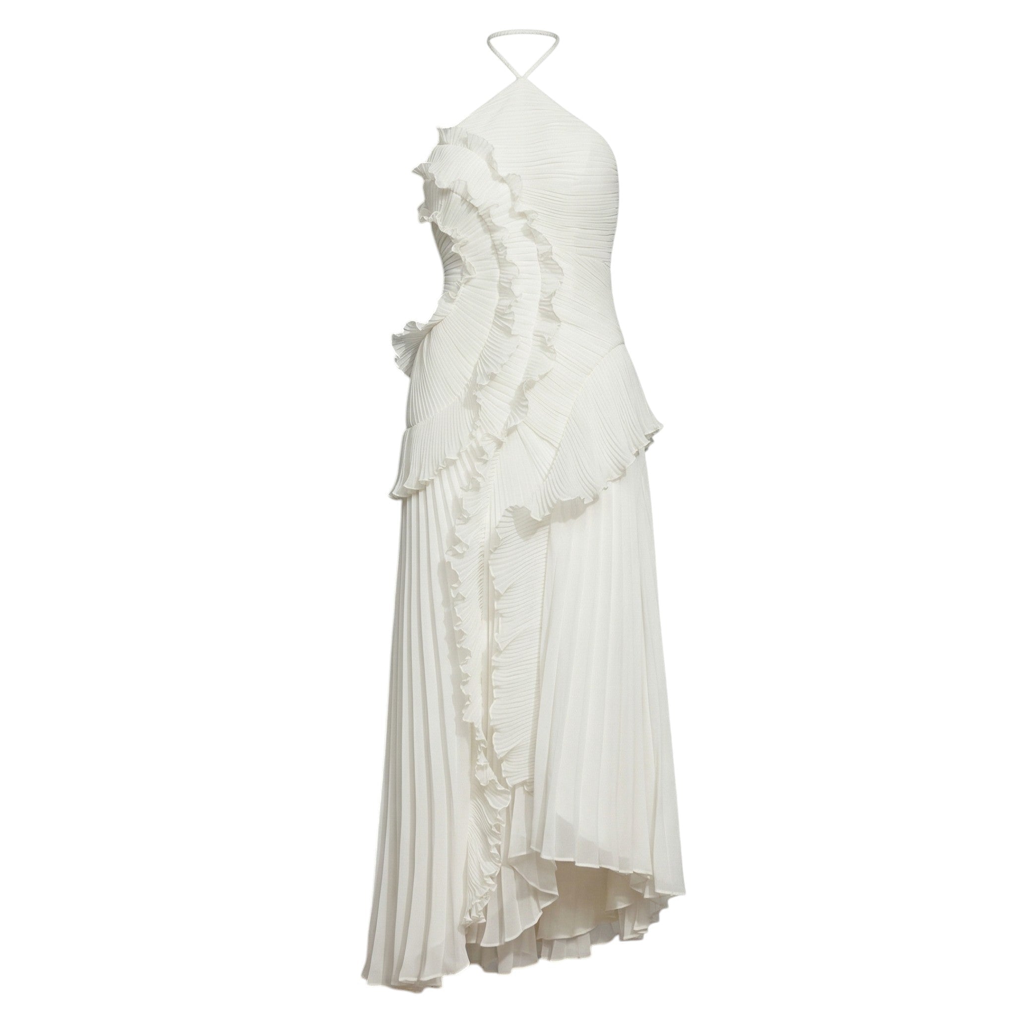 Emma - Women's Summer Halter Maxi Dress - Dress - White - Parker&Brooks