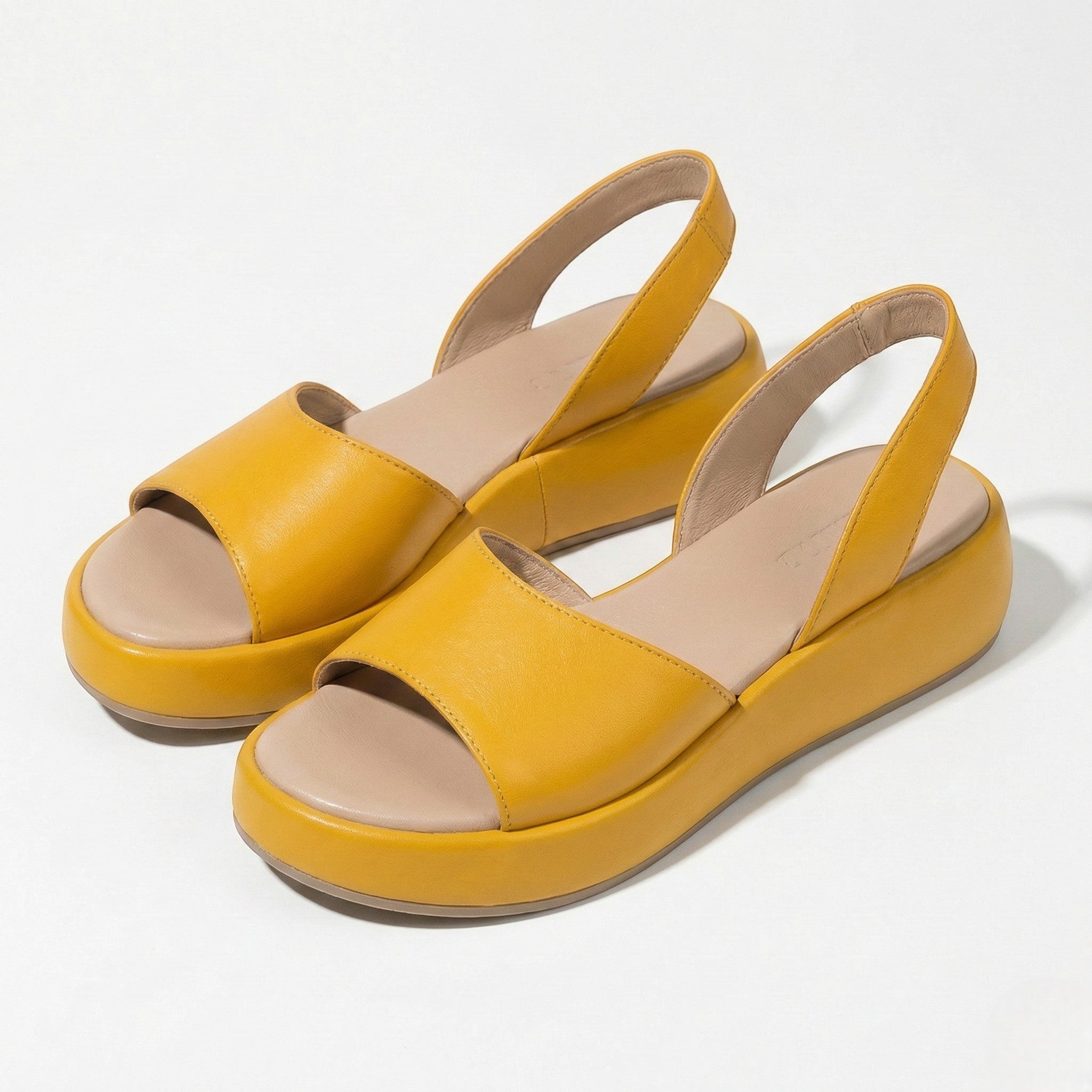 Erin - Women's Lightweight Slip On Summer Sandals - Footwear - Yellow - Parker&Brooks