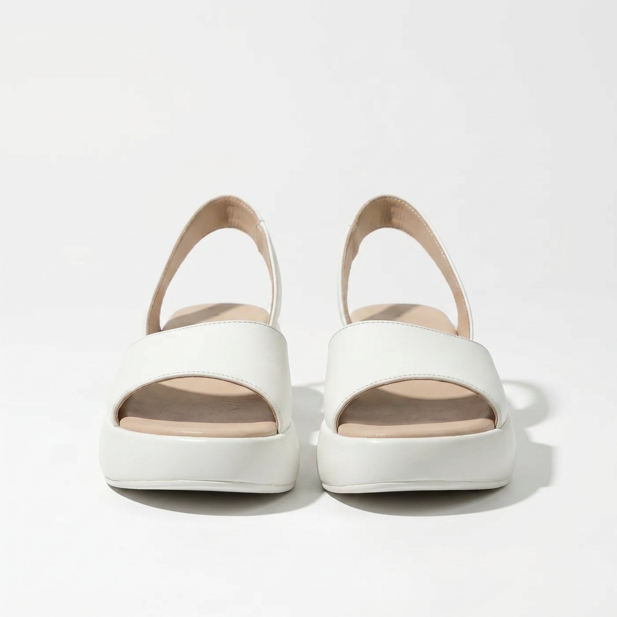 Erin - Women's Lightweight Slip On Summer Sandals - Footwear - White - Parker&Brooks