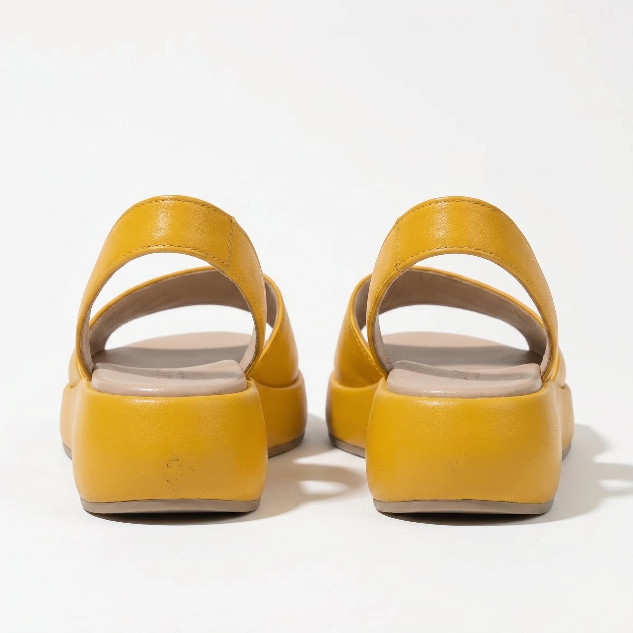Erin - Women's Lightweight Slip On Summer Sandals - Footwear - Yellow - Parker&Brooks