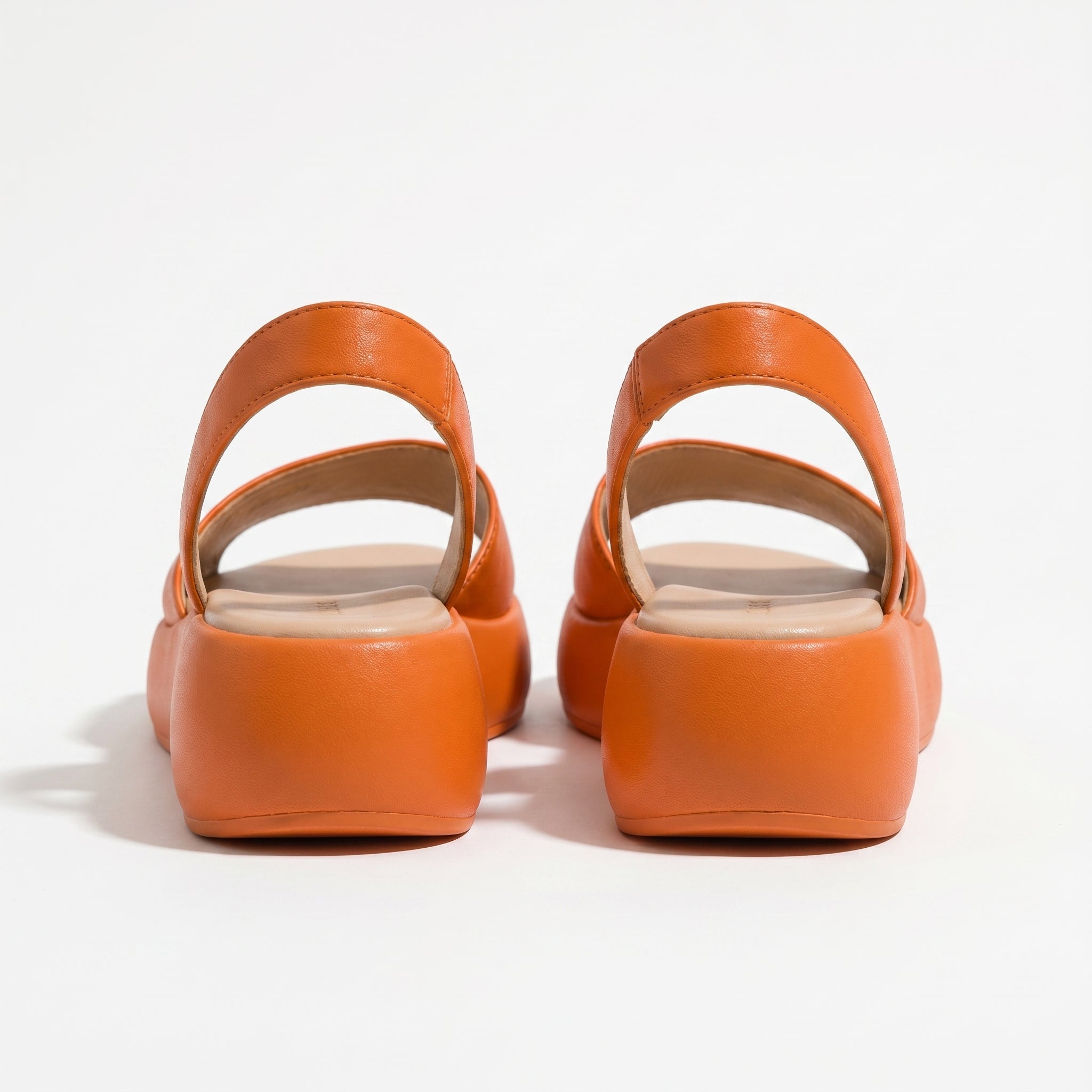 Erin - Women's Lightweight Slip On Summer Sandals - Footwear - Orange - Parker&Brooks