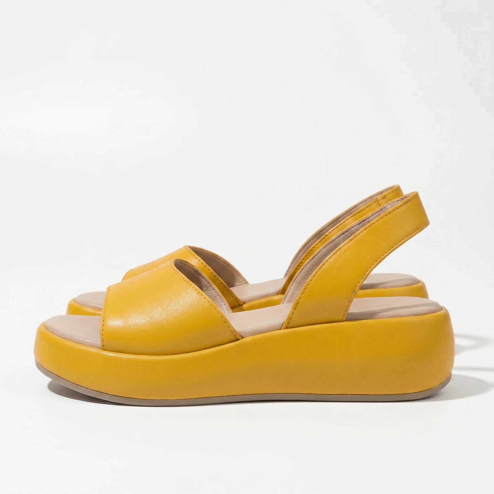 Erin - Women's Lightweight Slip On Summer Sandals - Footwear - Yellow - Parker&Brooks