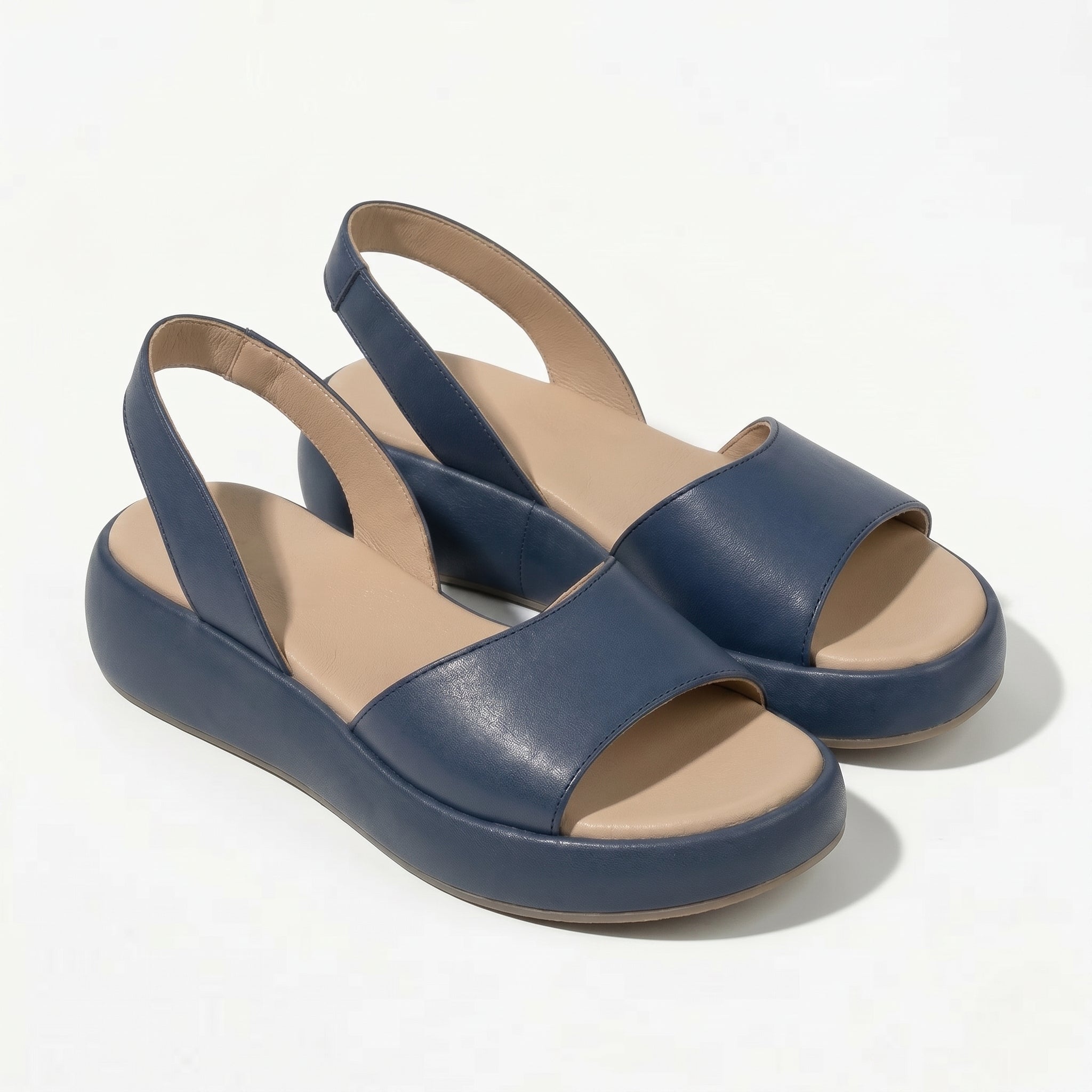 Erin - Women's Lightweight Slip On Summer Sandals - Footwear - Blue - Parker&Brooks