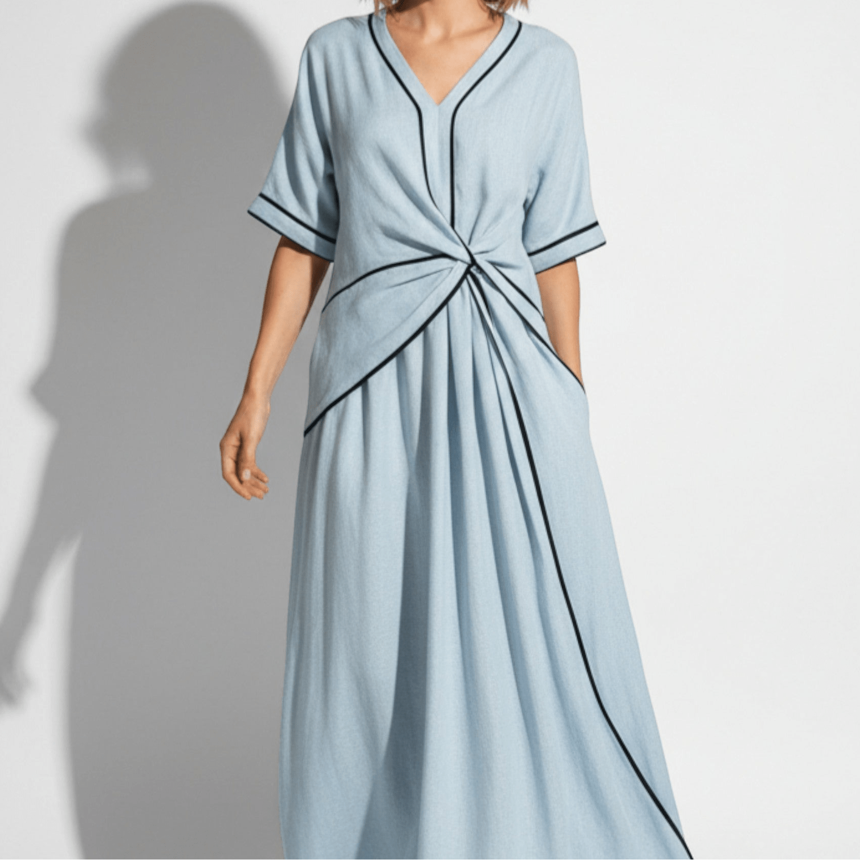 Evie - Women's Summer Maxi Dress - Dress - Light Blue - Parker&Brooks