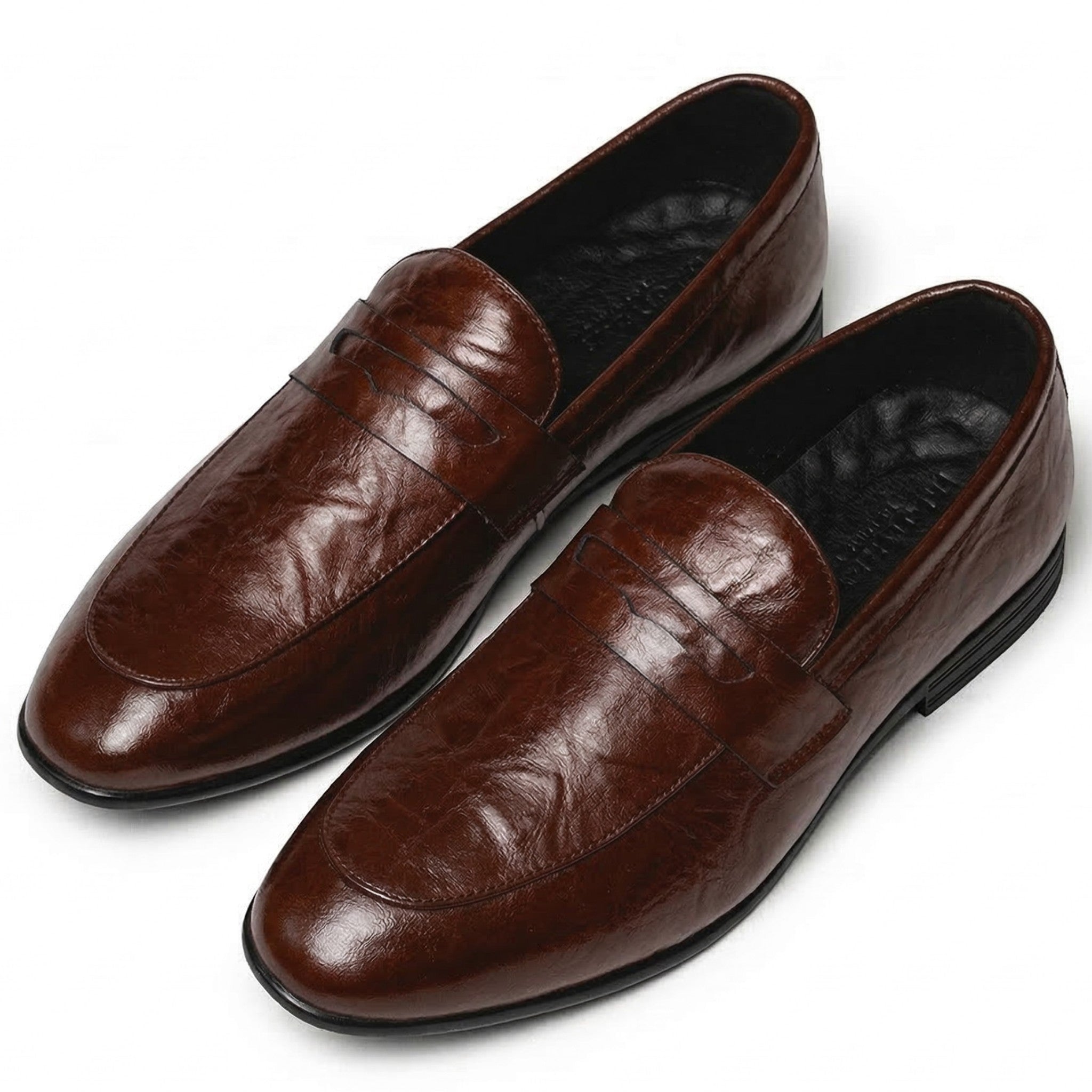 George - Men's Slip - On Loafers - Loafers - Brown - Parker&Brooks
