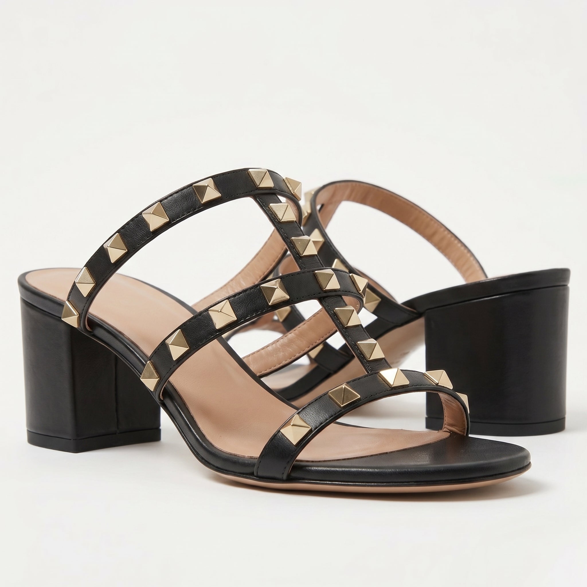 Harriet – Women's Elegant Block Heel Sandals - Sandals & Slides - Black - Parker&Brooks