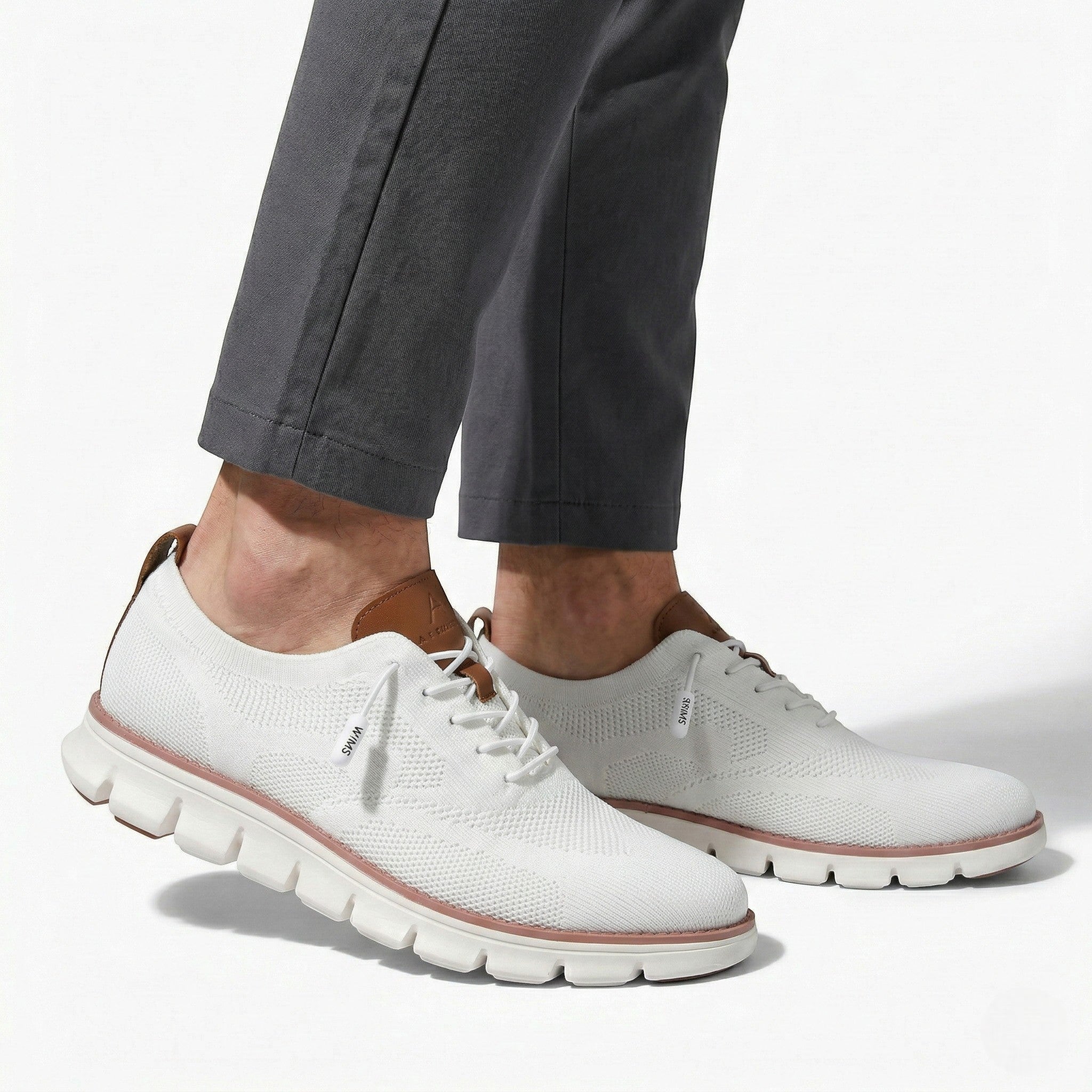 Harry - Men's Breathable Mesh Sneakers - Shoes - White - Parker&Brooks