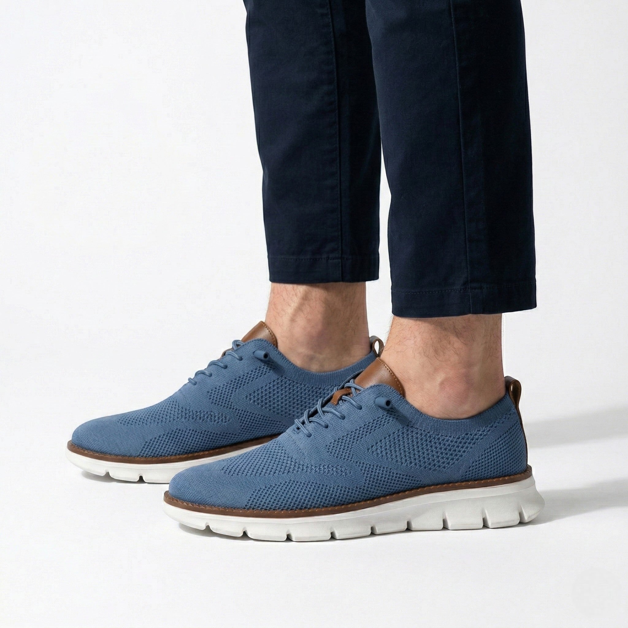 Harry - Men's Breathable Mesh Sneakers - Shoes - Blue - Parker&Brooks