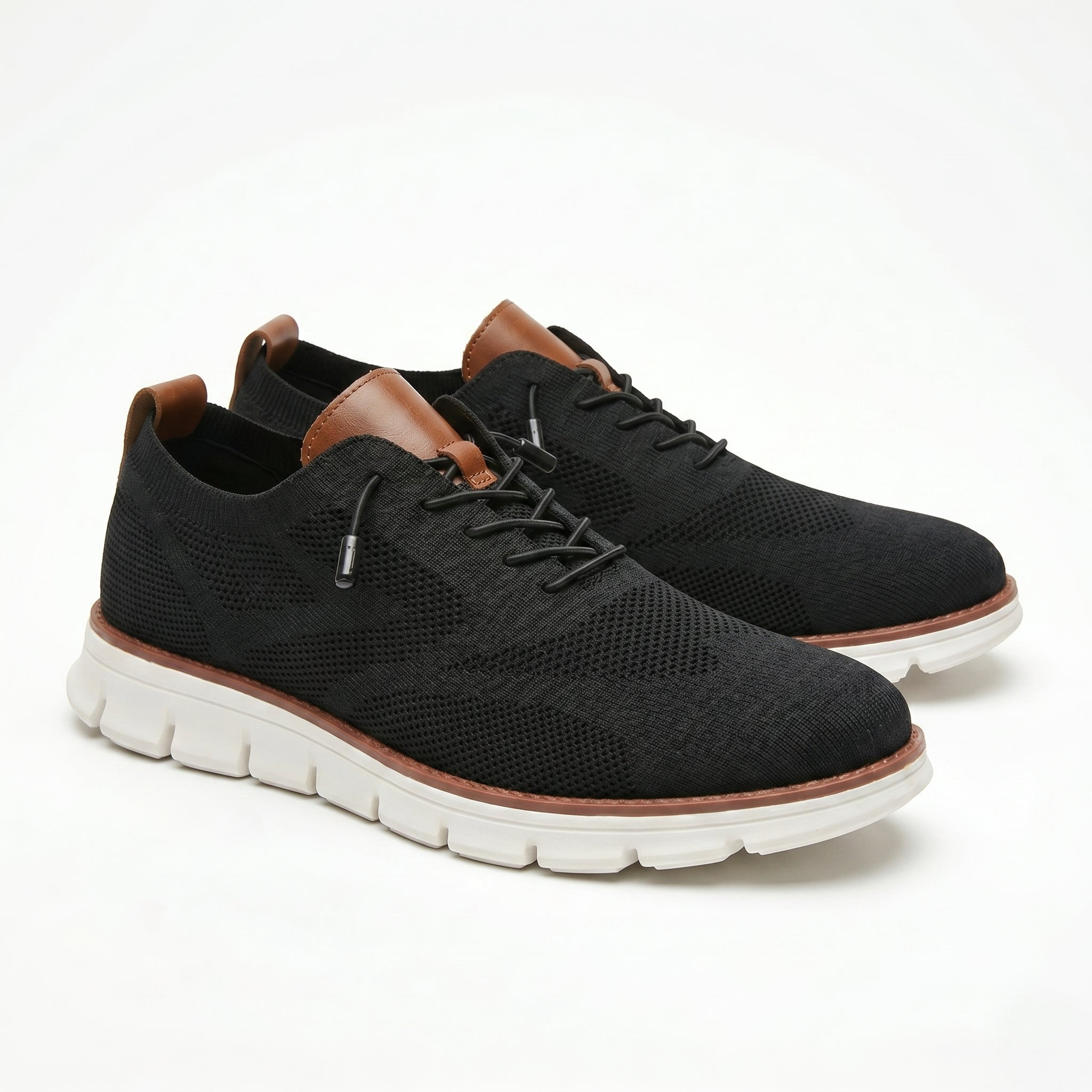 Harry - Men's Breathable Mesh Sneakers - Shoes - Black - Parker&Brooks