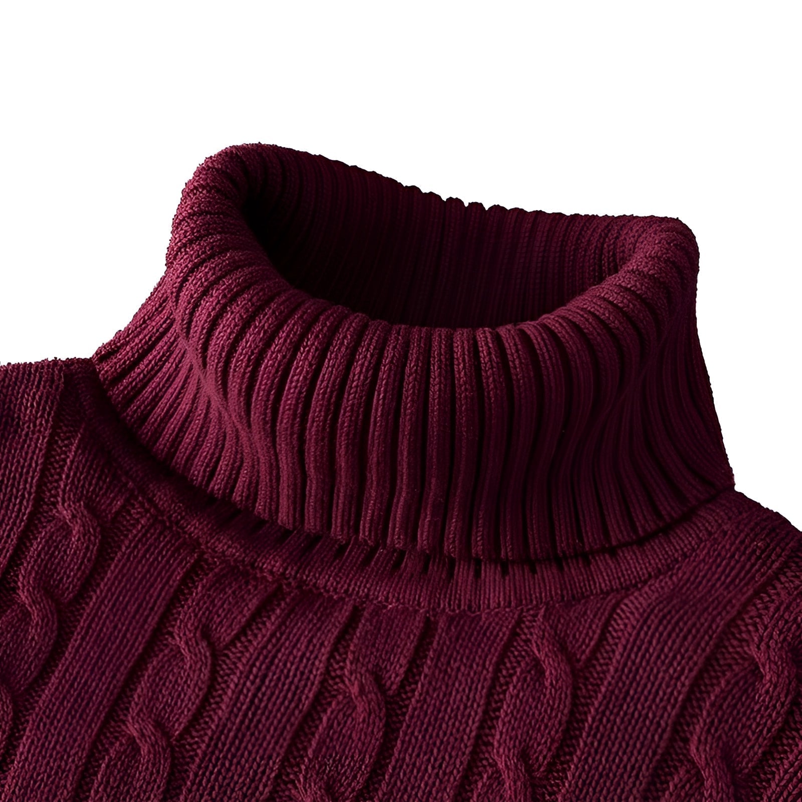 Henrik – Cable Knit Turtleneck Sweater made of Wool