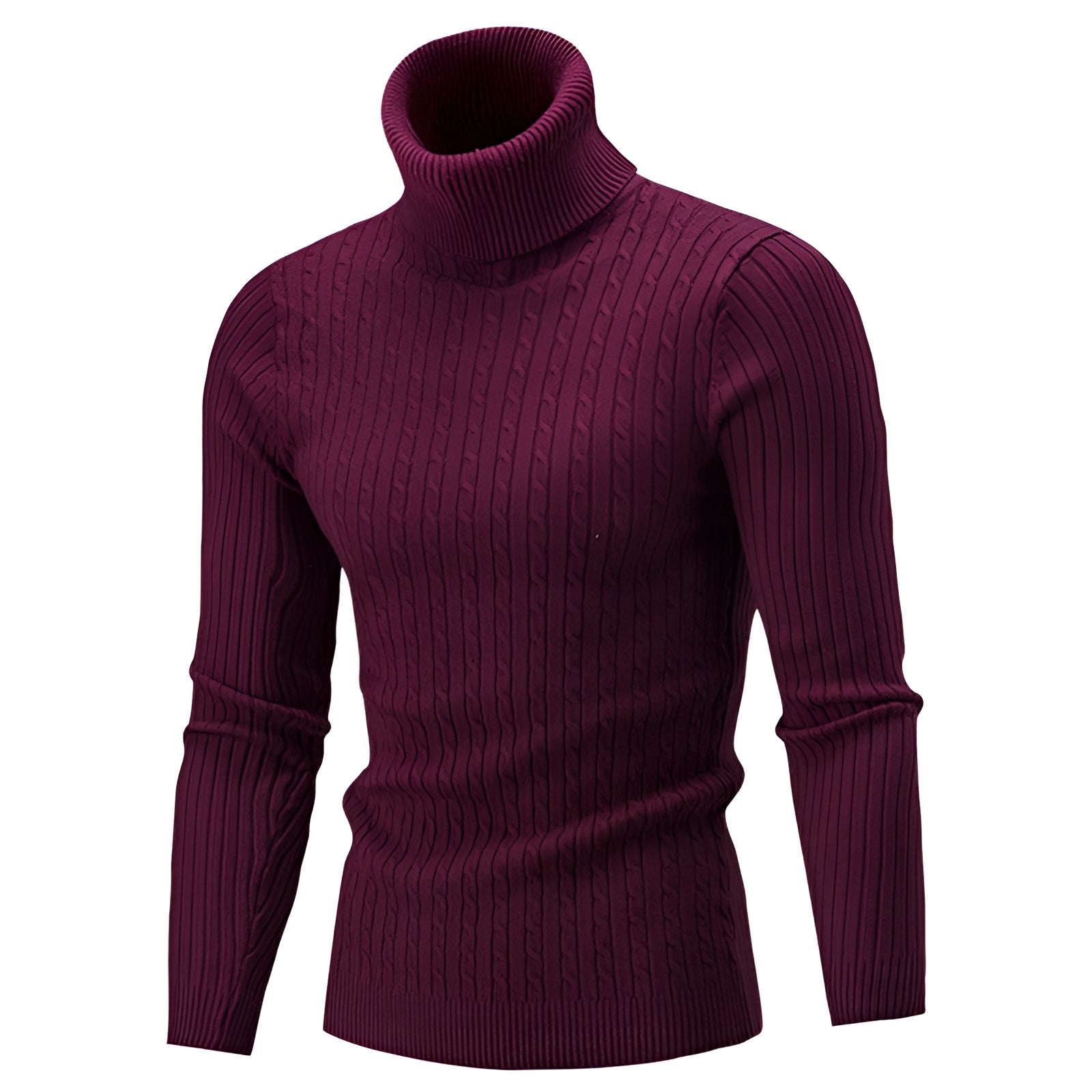 Henrik – Cable Knit Turtleneck Sweater made of Wool