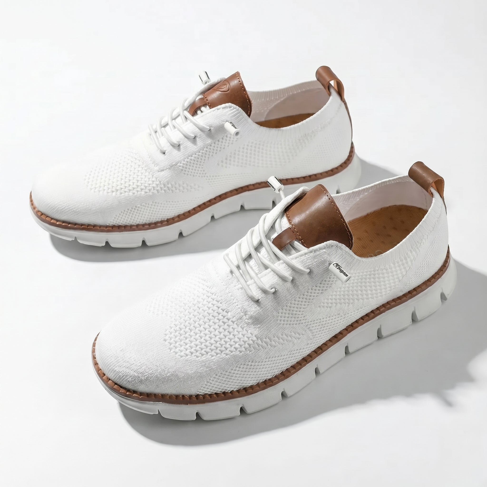 Ian - Men's Orthopedic Low - Top Sneakers - Shoes - White - Parker&Brooks