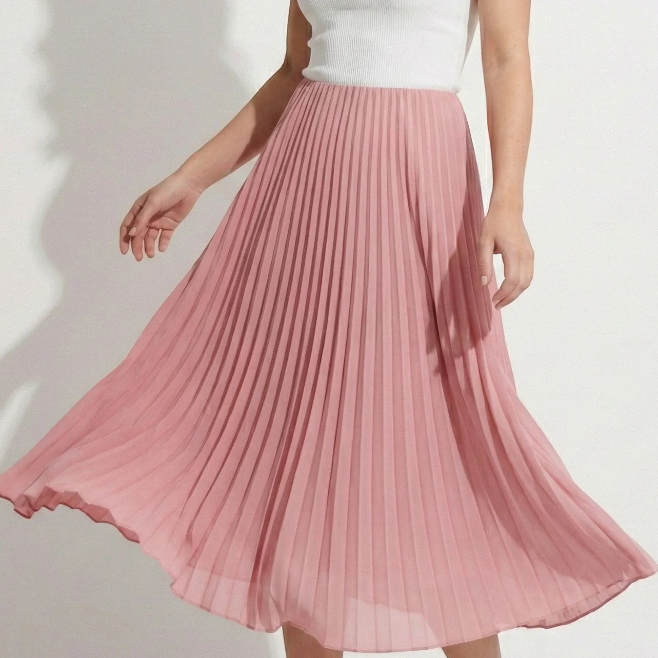 Chloe - Women's Pleated Satin Skirt