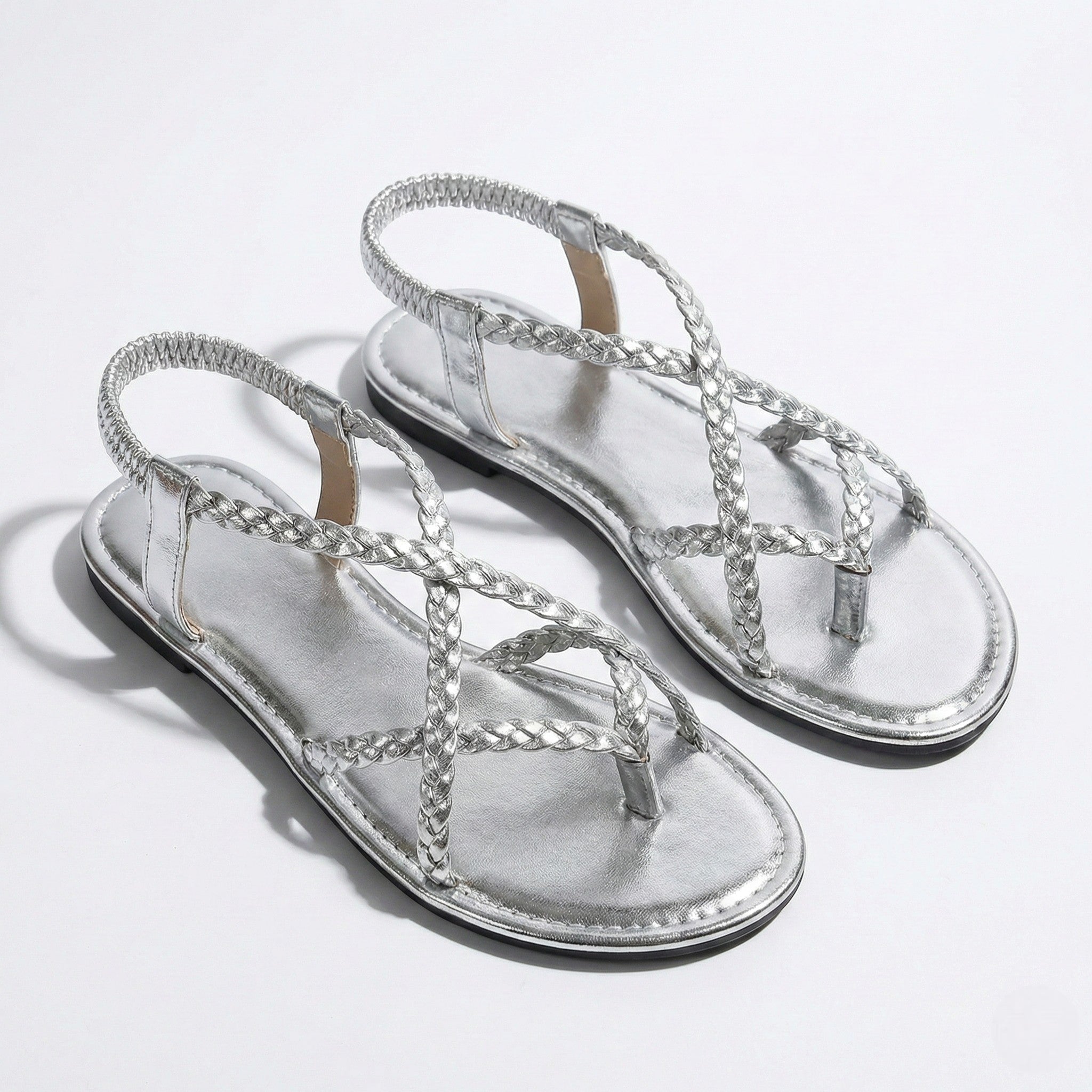 Imogen - Women's Strap Summer Sandals - Sandals - Silver - Parker&Brooks