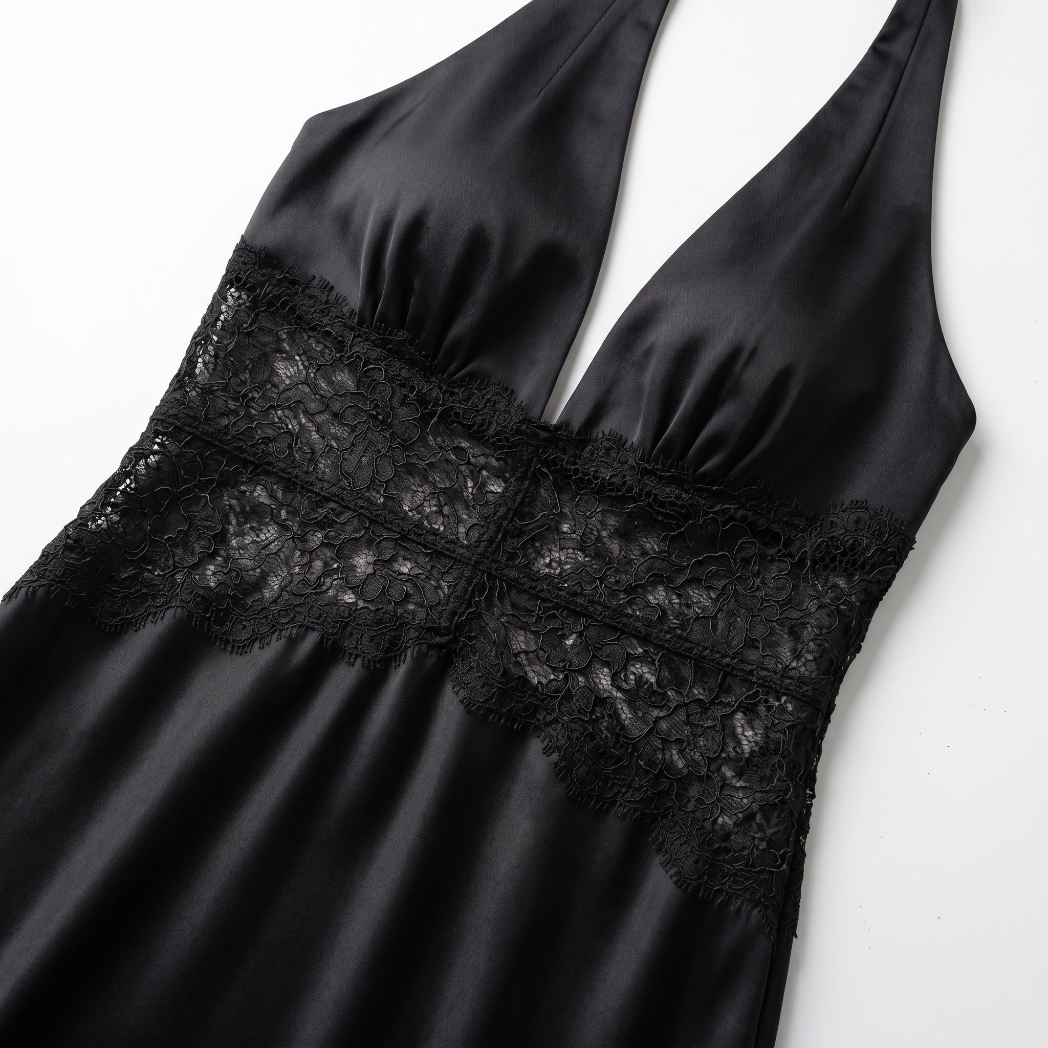 Imogen - Women's Summer Evening Lace Halter Maxi Dress - Maxi Dress - Black - Parker&Brooks