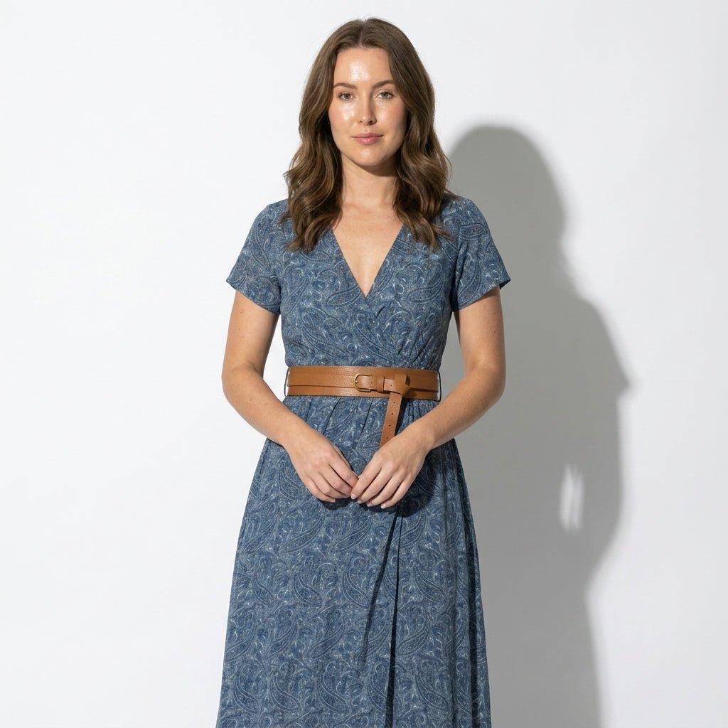 Isabella - Women's Bohemian Floral Maxi Dress - Dresses - Blue - Parker&Brooks