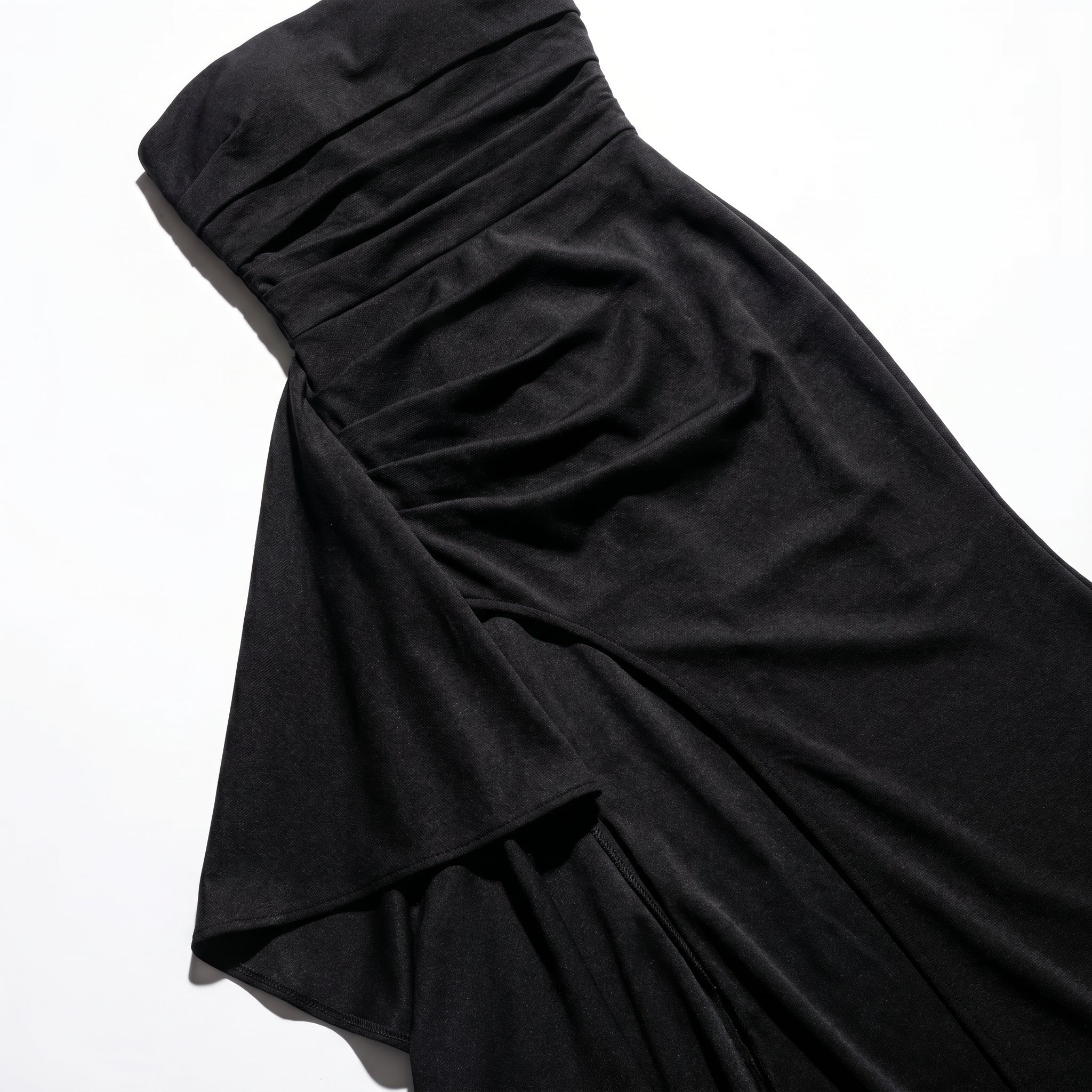Isabella - Women's Evening Strapless High Split Maxi Dress - Maxi Dress - Black - Parker&Brooks