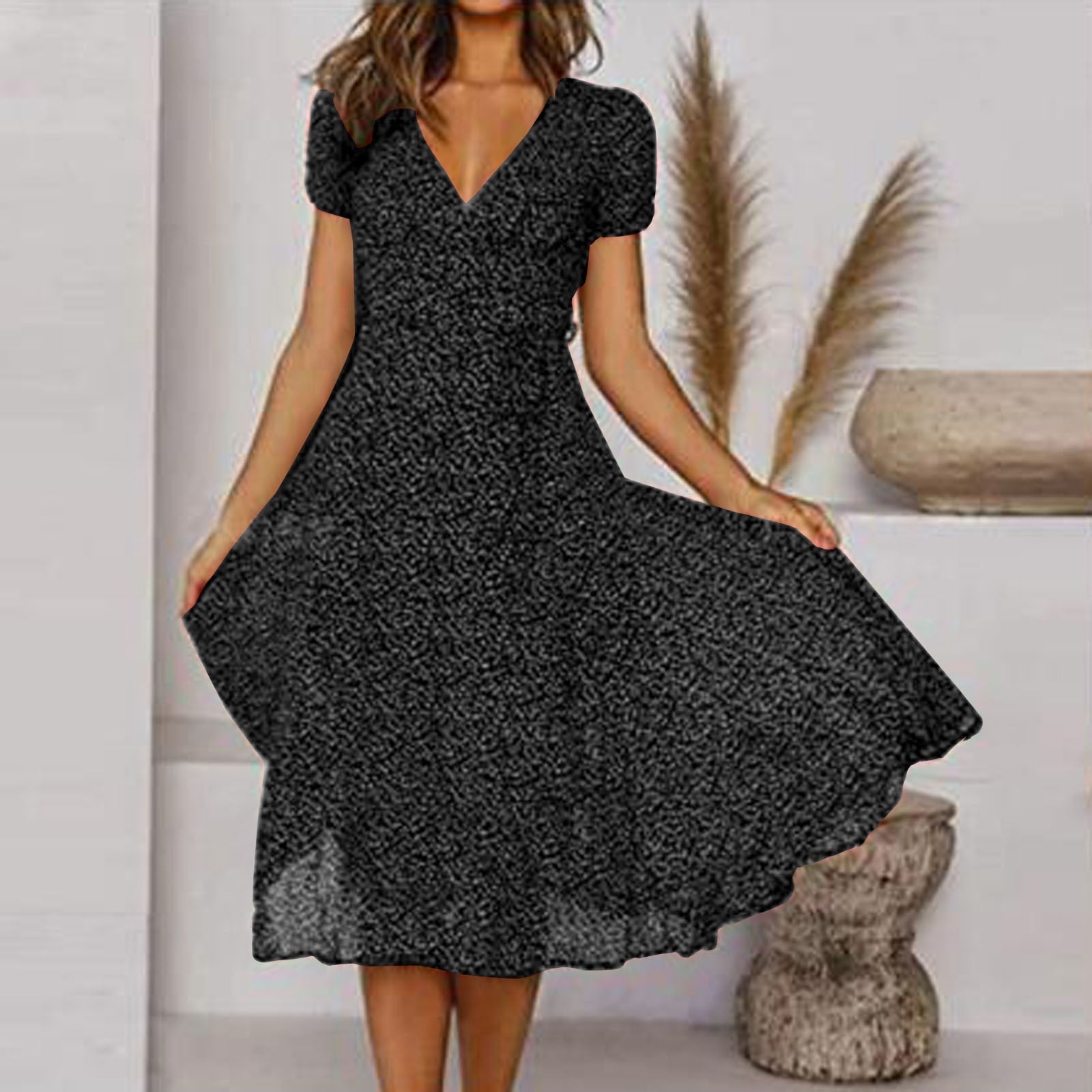 Isalie – Elegant V-Neck Summer Dress